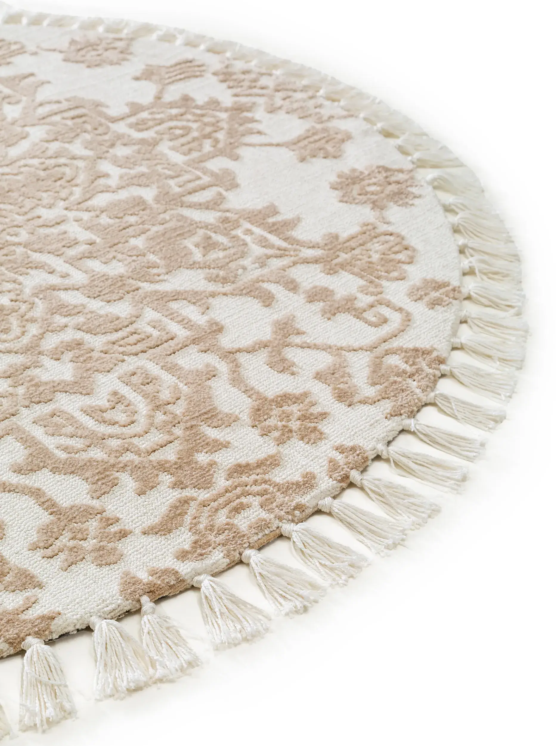 Alfombra de 100% Poliéster (Microfibra) en Beige con un pelo de {{Placeholder_Pile Height}} de altura de benuta nest