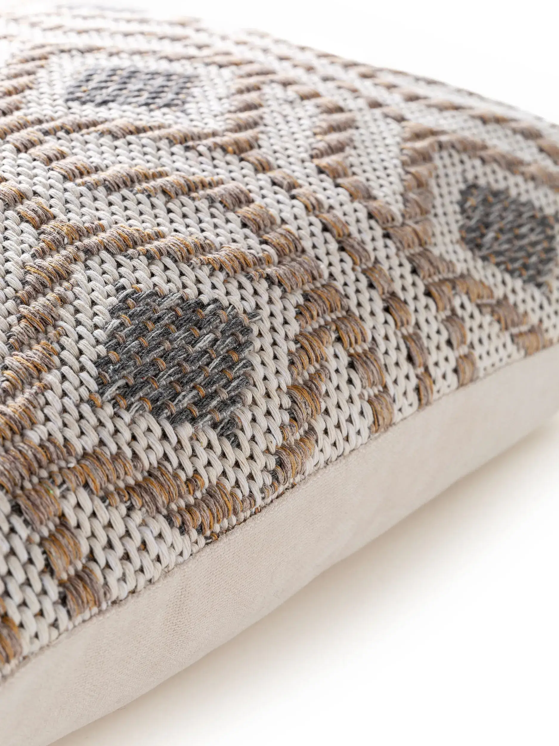 Kissenbezug Palma Taupe i Geometrisch-design laget av 100 % bomull fra benuta Nest