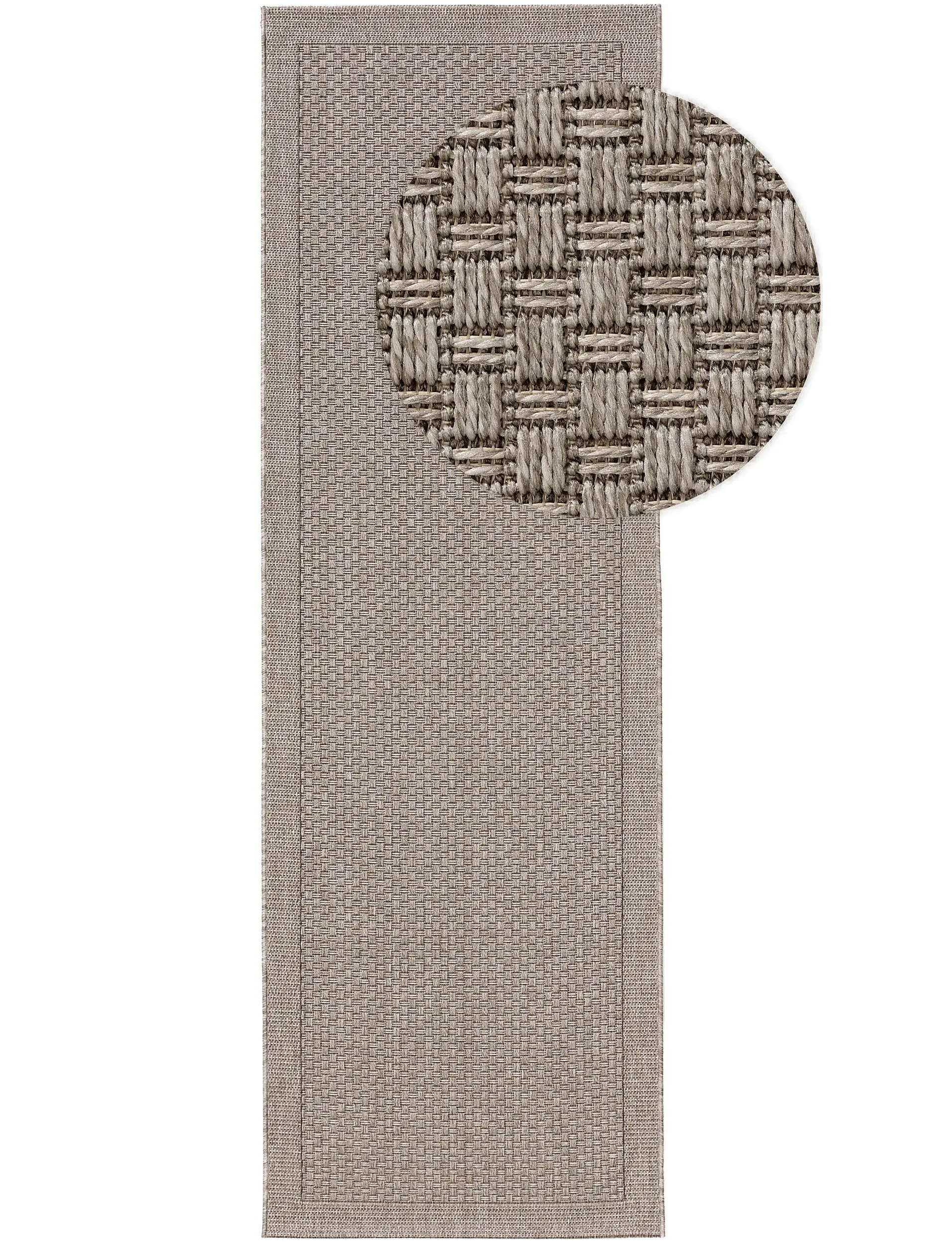 Tapis en 100% Polypropylène en Gris avec une pile de 100% Polypropylène de hauteur de benuta nest