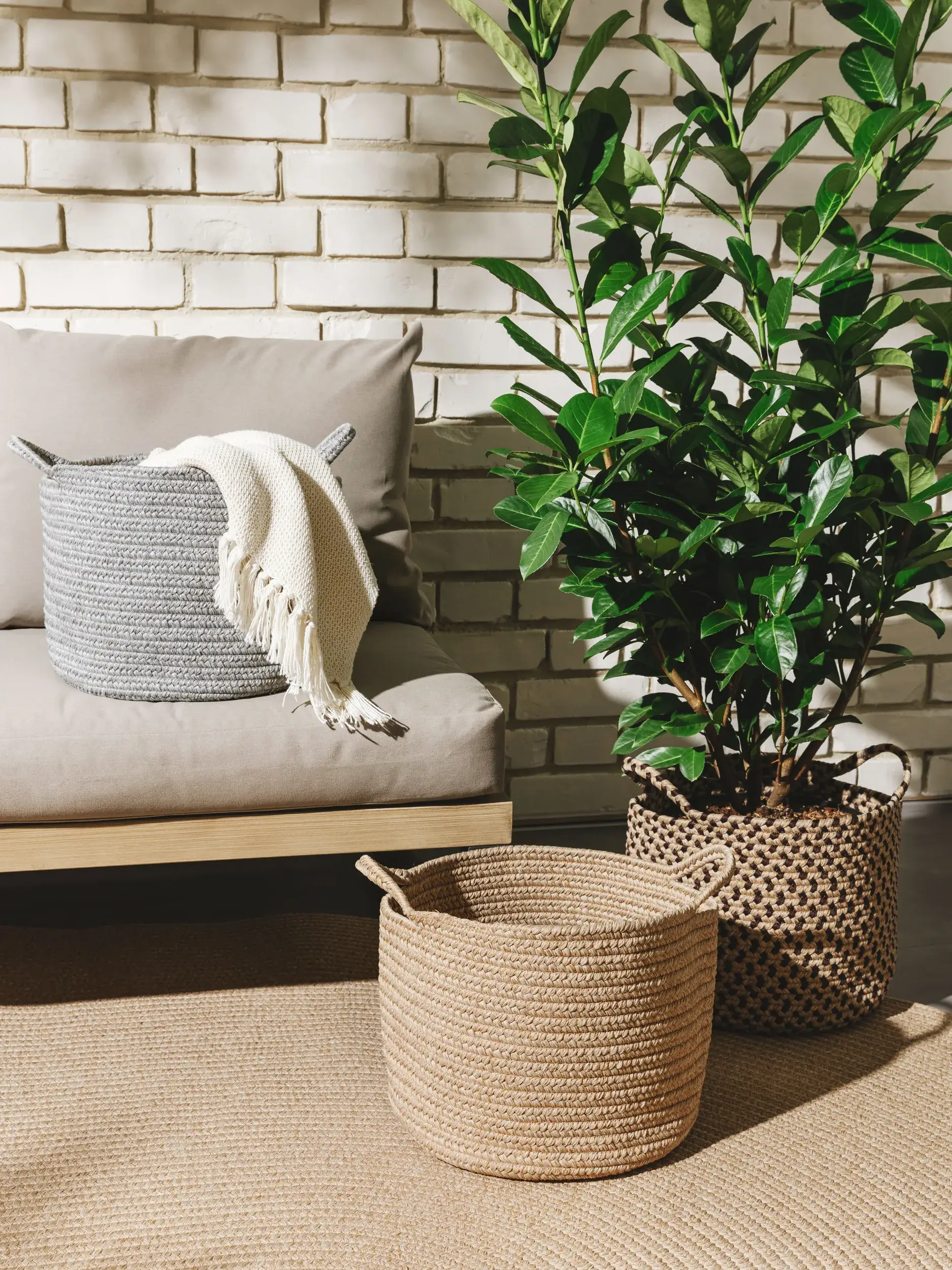 Korb Nandi Beige im Design  aus  von benuta Nest