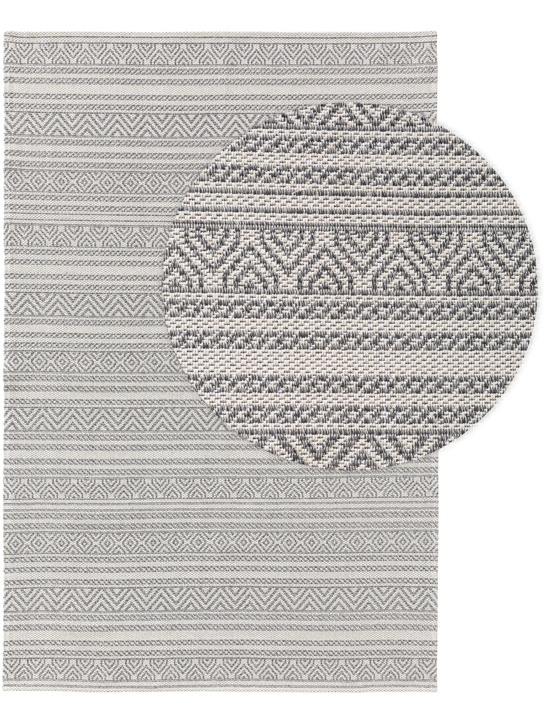 Teppich aus 100% Baumwolle in Grau mit 100% Baumwolle hohem Flor von benuta Nest