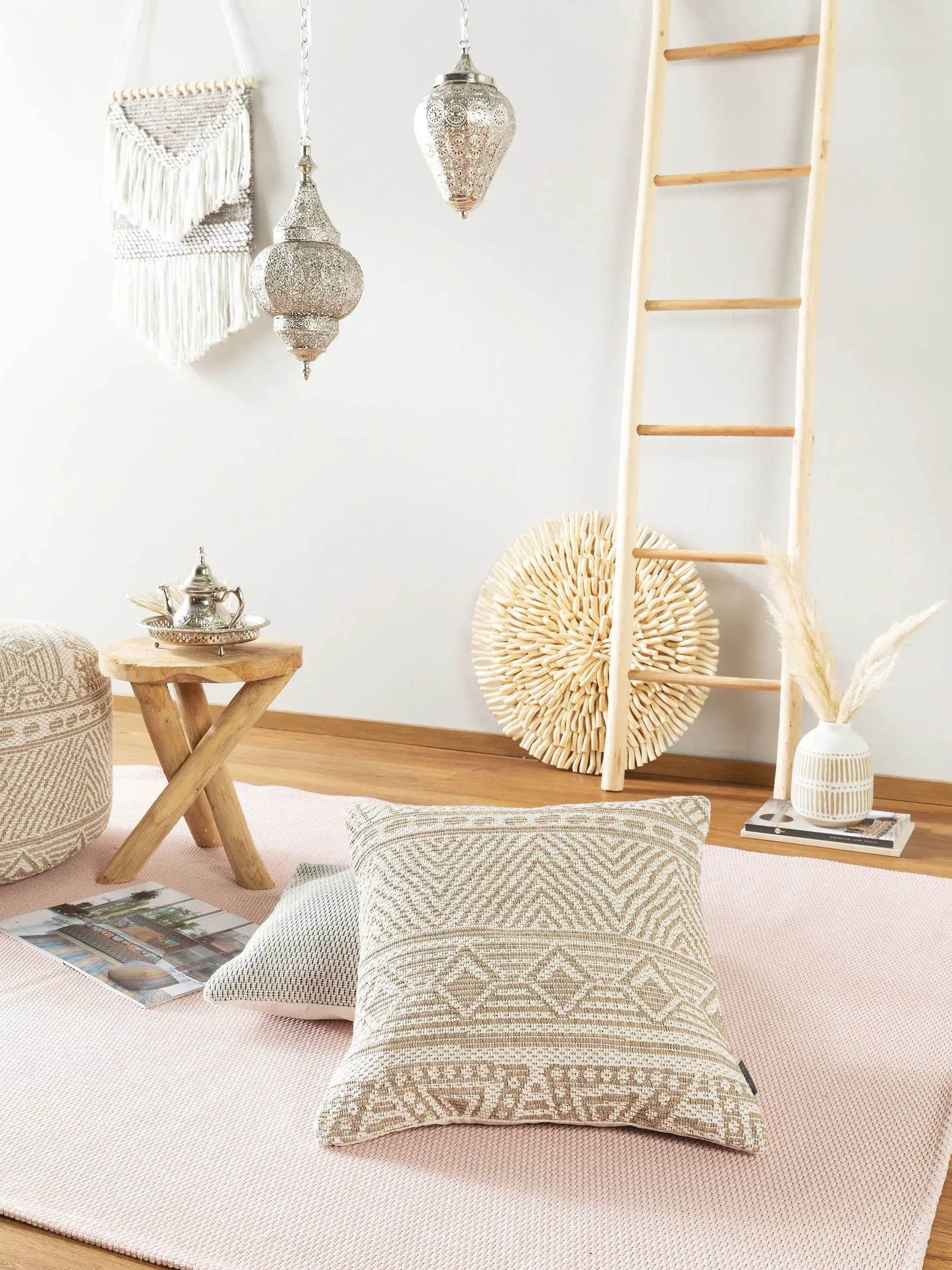Kissenbezug Naxos Cream/Taupe von benuta