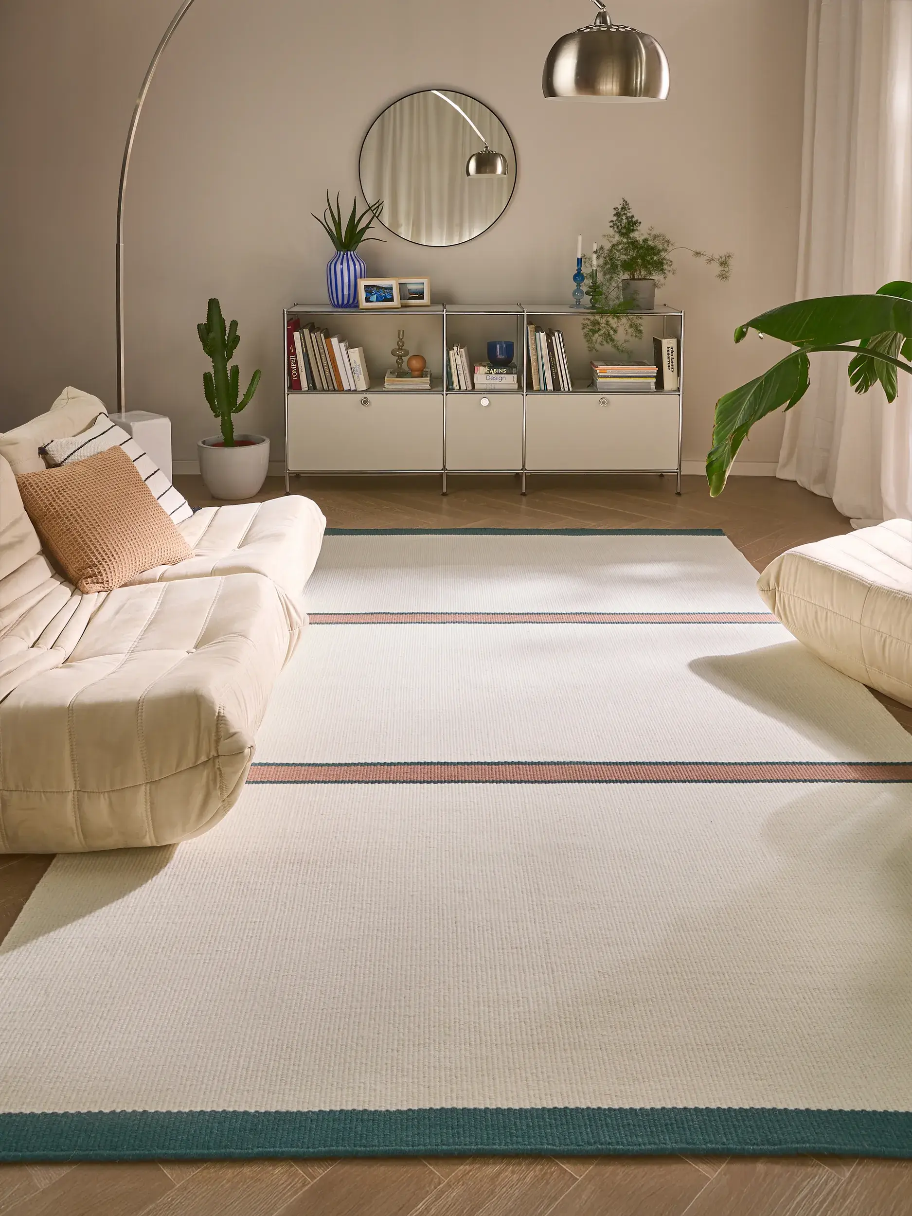 Rug made of 100% Wolle in Beige with a 100% Wolle high pile by benuta Pure
