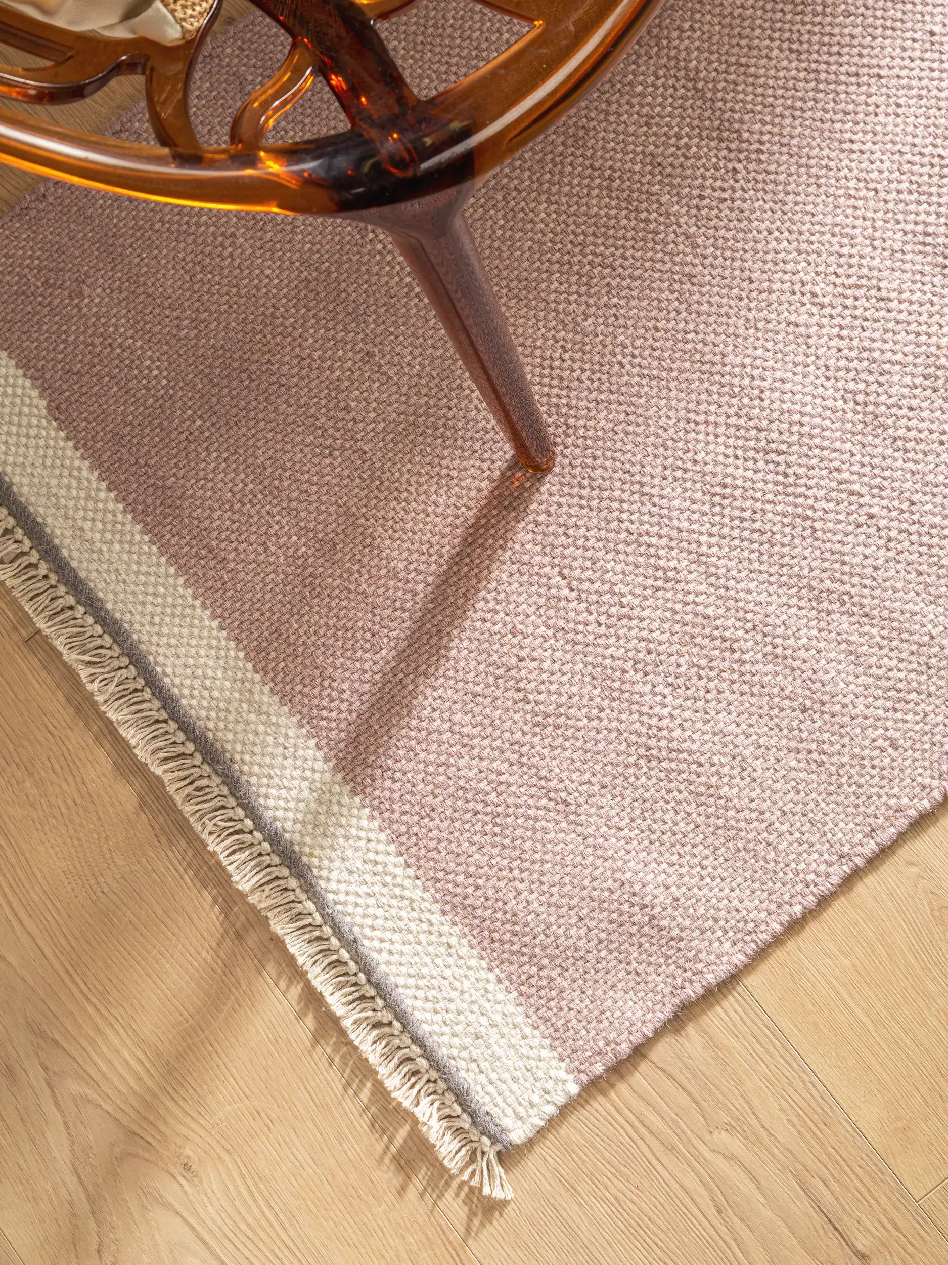 Teppich aus 60% Wolle, 40% Baumwolle in Rosa mit 60% Wolle, 40% Baumwolle hohem Flor von benuta Pop