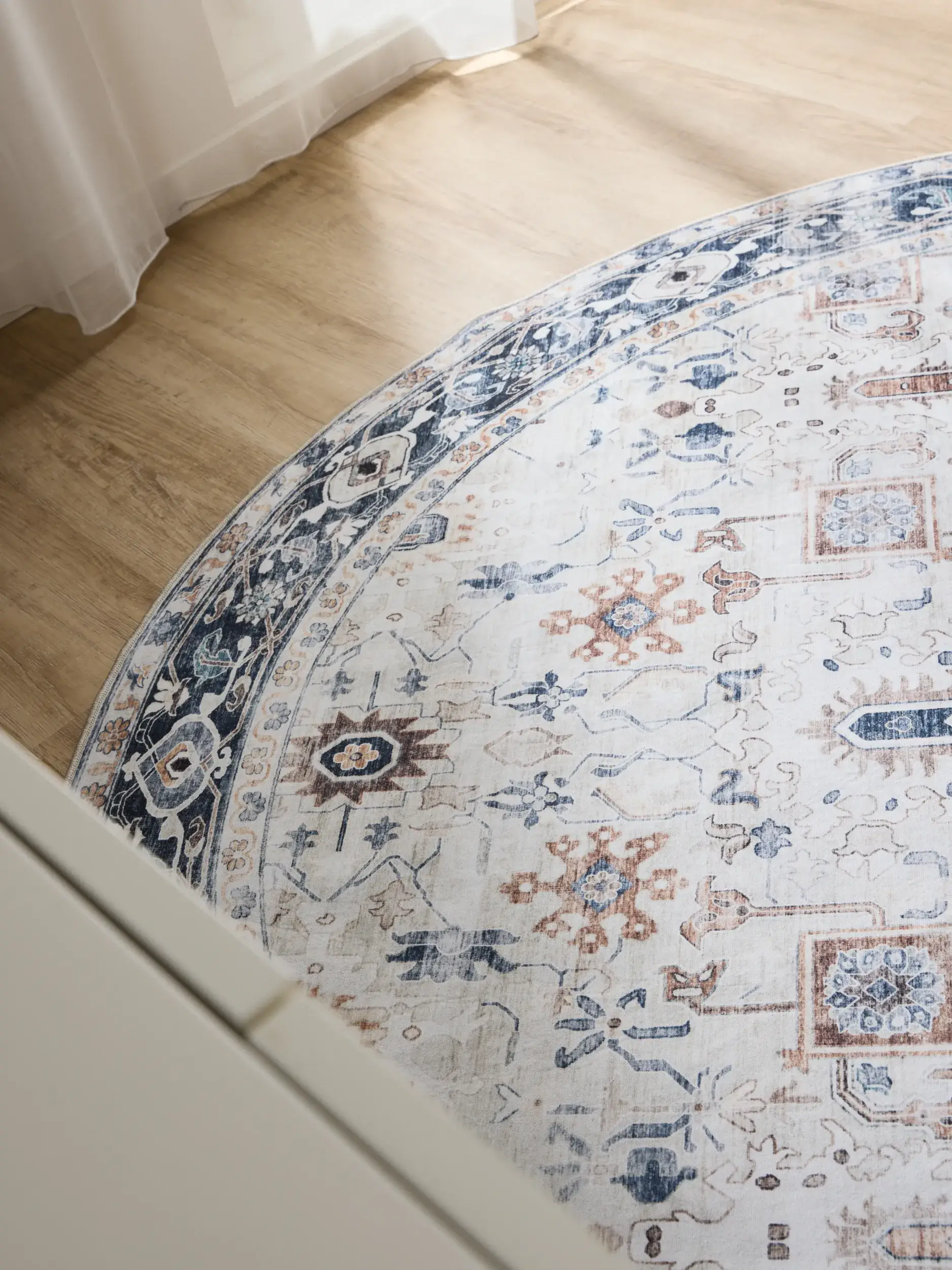 Rug made of 100% Polyester in Beige with a 100% Polyester high pile by benuta Basic