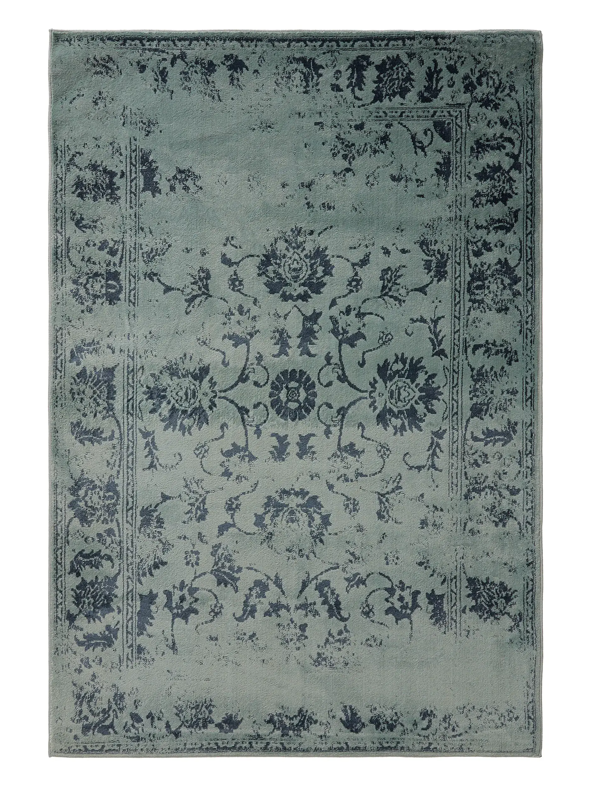 Rug made of 100% Polypropylen in Turquoise with a 100% Polypropylen high pile by benuta Basic