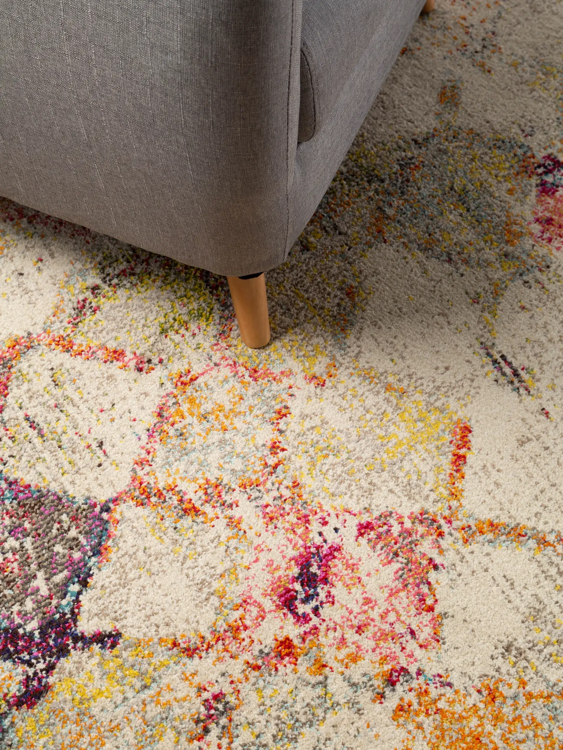 Teppich aus 100% Polypropylen in Beige mit 100% Polypropylen hohem Flor von benuta Nest