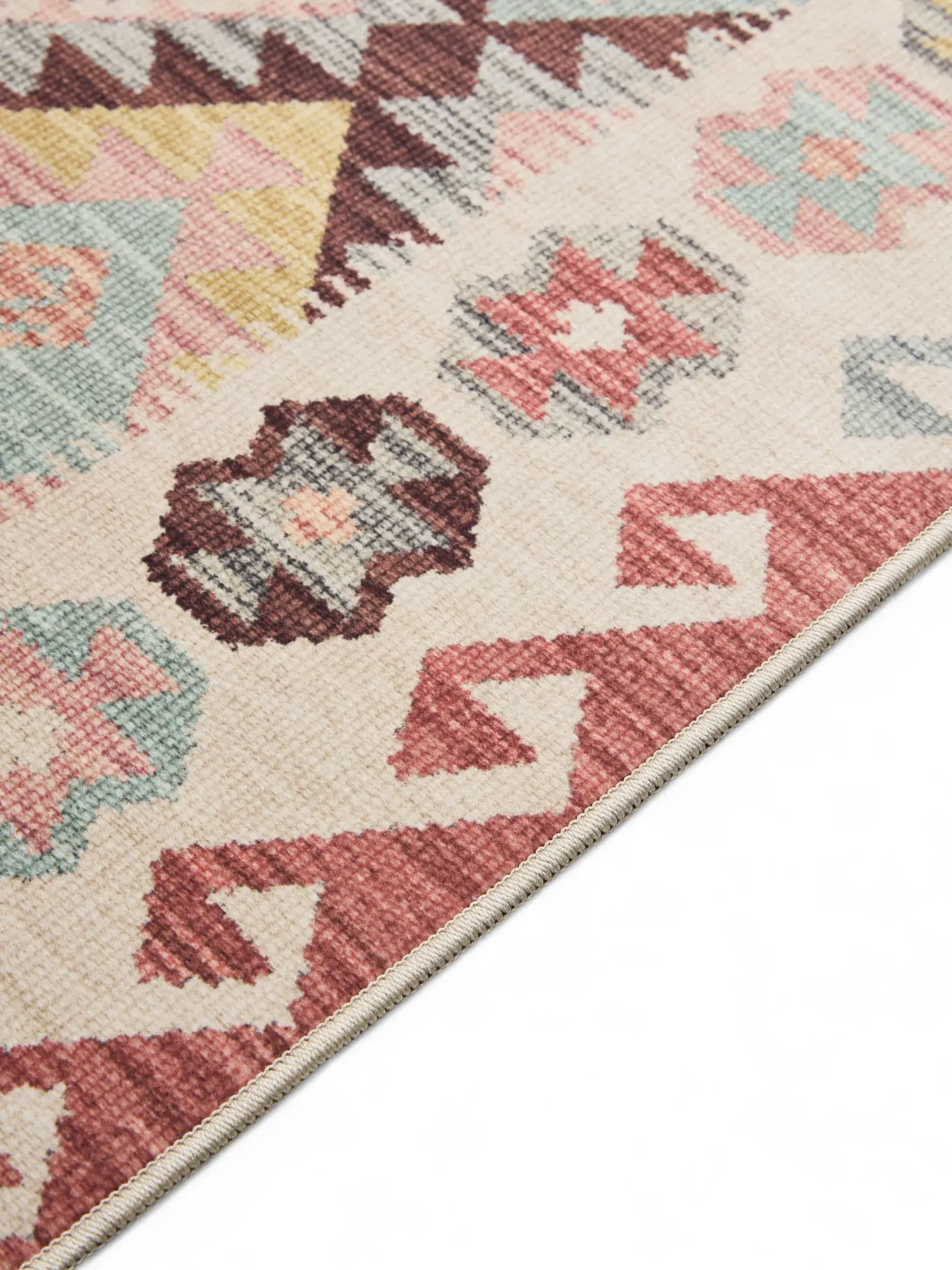 Rug made of 100% Polyester in Multicolour with a 100% Polyester high pile by benuta Basic