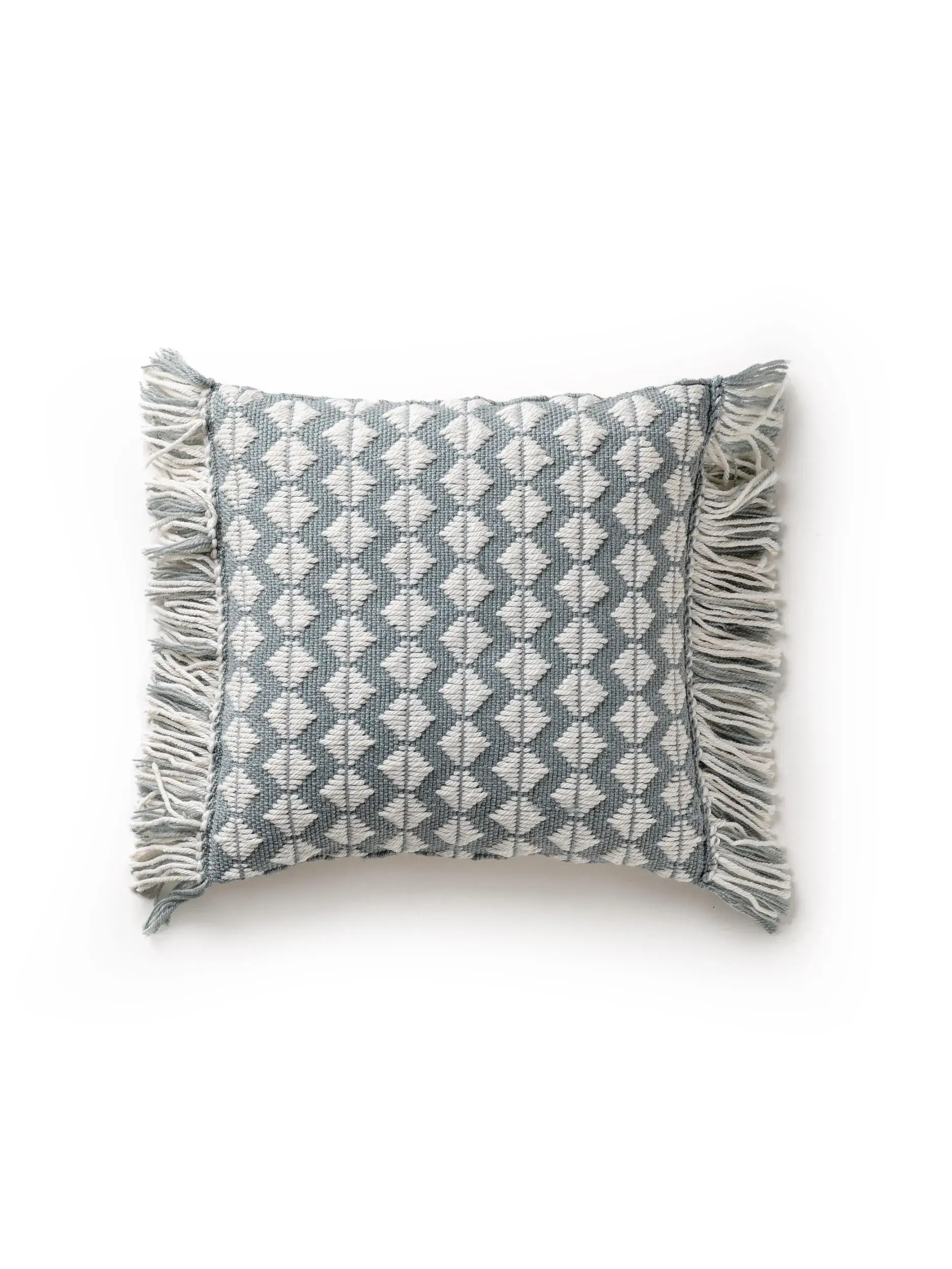 In- & Outdoor Kissen Morty Blau in Geometrisch design made of 100% Polyester (recycled PET) by benuta Pure