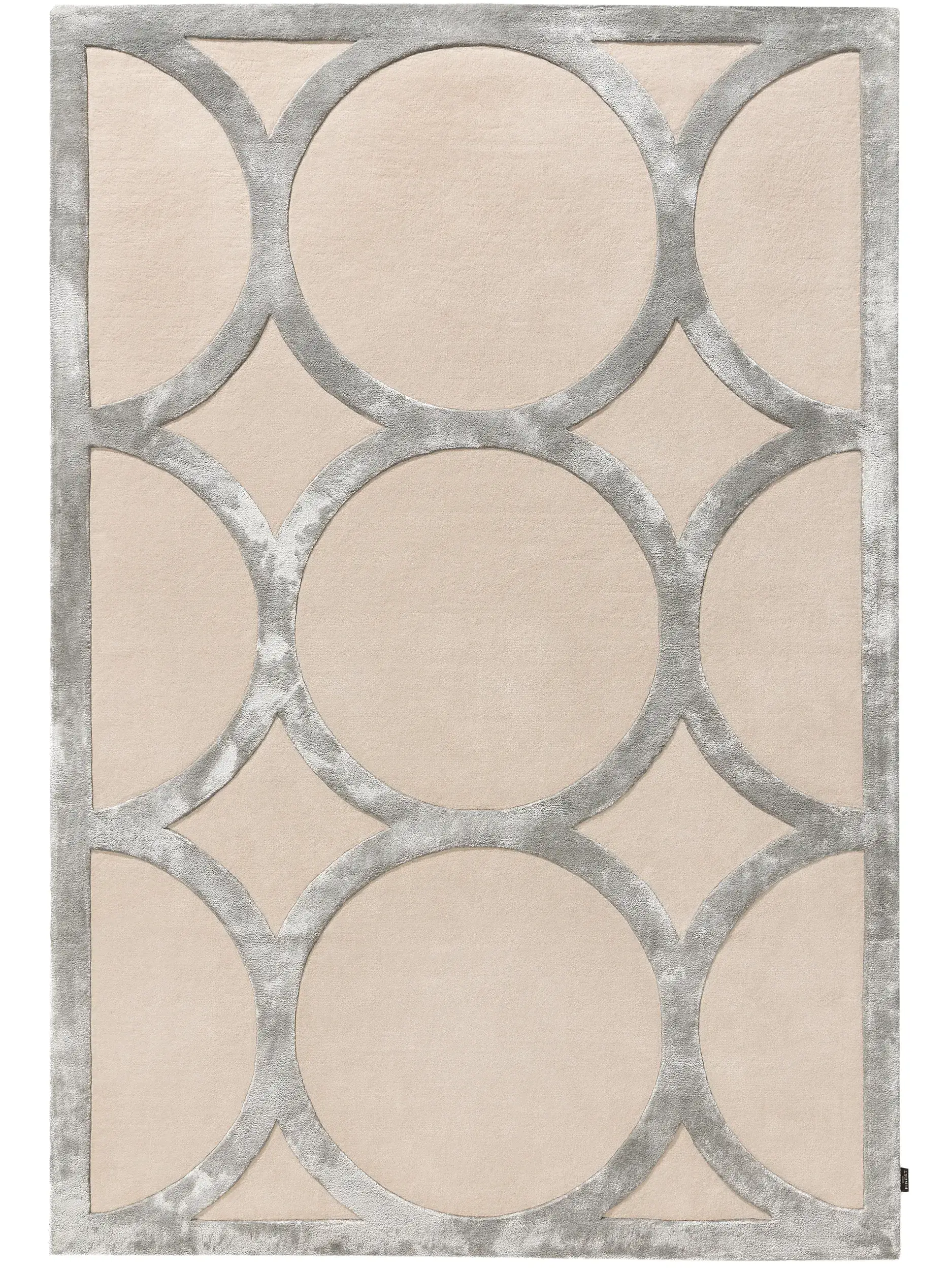 Tapis en 65% Laine, 35% Lyocell (Tencel™) en Beige avec une pile de 65% Laine, 35% Lyocell (Tencel™) de hauteur de benuta Finest