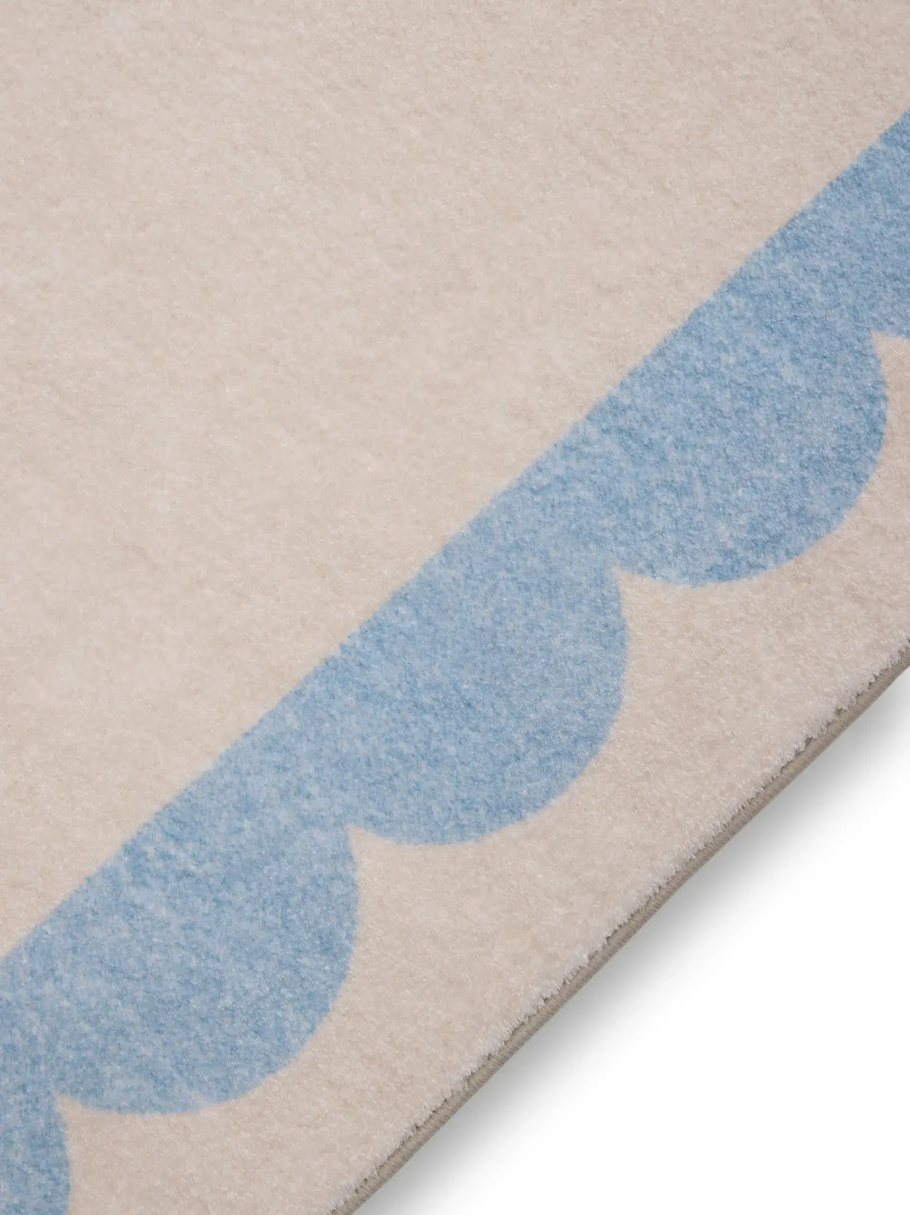 Rug made of 100% Polyester in Blue with a 100% Polyester high pile by benuta Pop