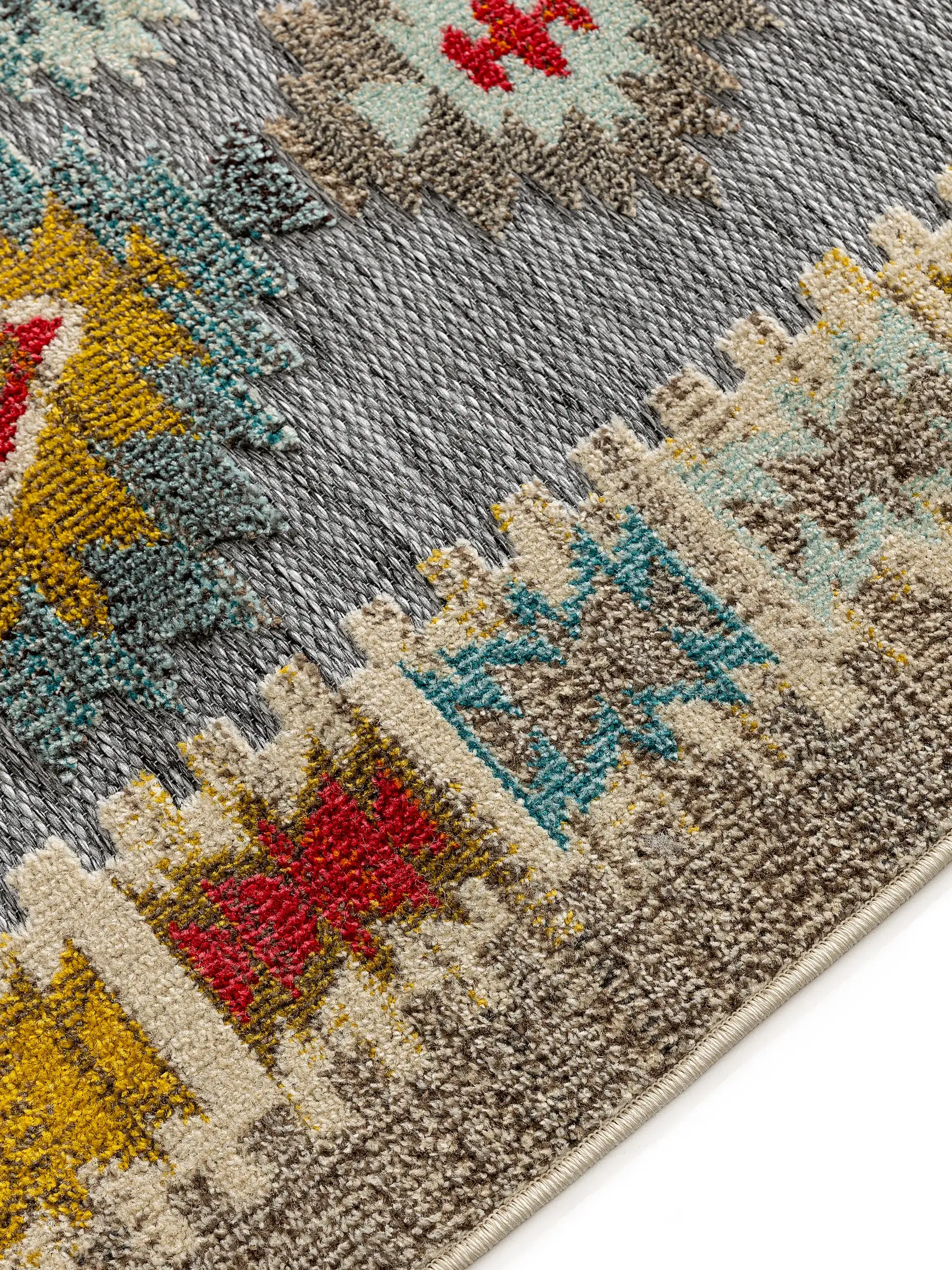 Rug made of 100% Polypropylen in Multicolour with a 100% Polypropylen high pile by benuta Nest