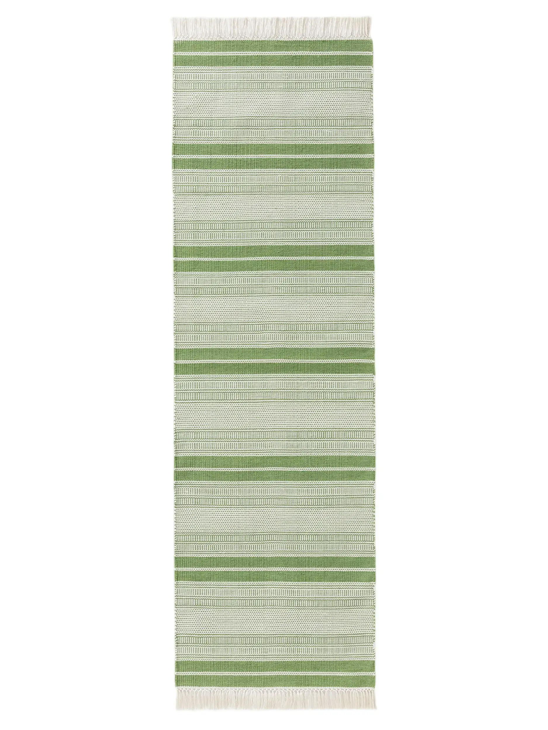 Rug made of 100% Polyester (recycled PET) in Green with a 100% Polyester (recycled PET) high pile by benuta Nest