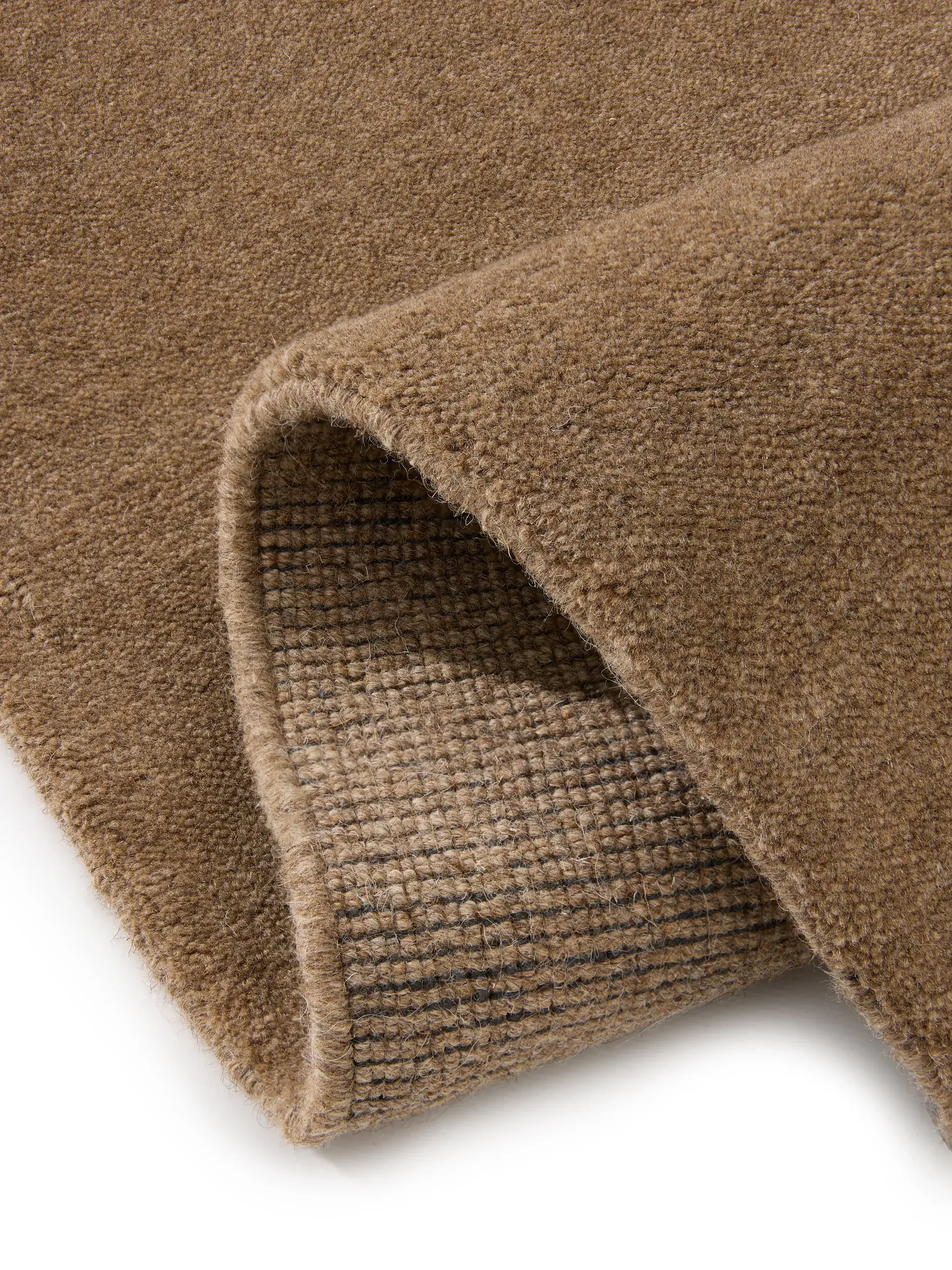 Teppe av 100% Wolle i Braun med 100% Wolle høy lugg fra benuta Pure