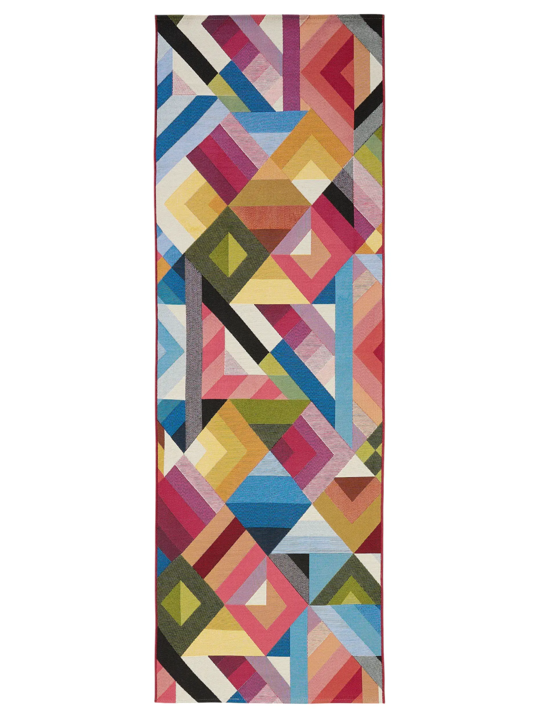 Teppich aus 76% Polypropylen, 23% Polyester, 1% Latex in Multicolor mit 76% Polypropylen, 23% Polyester, 1% Latex hohem Flor von benuta Pop