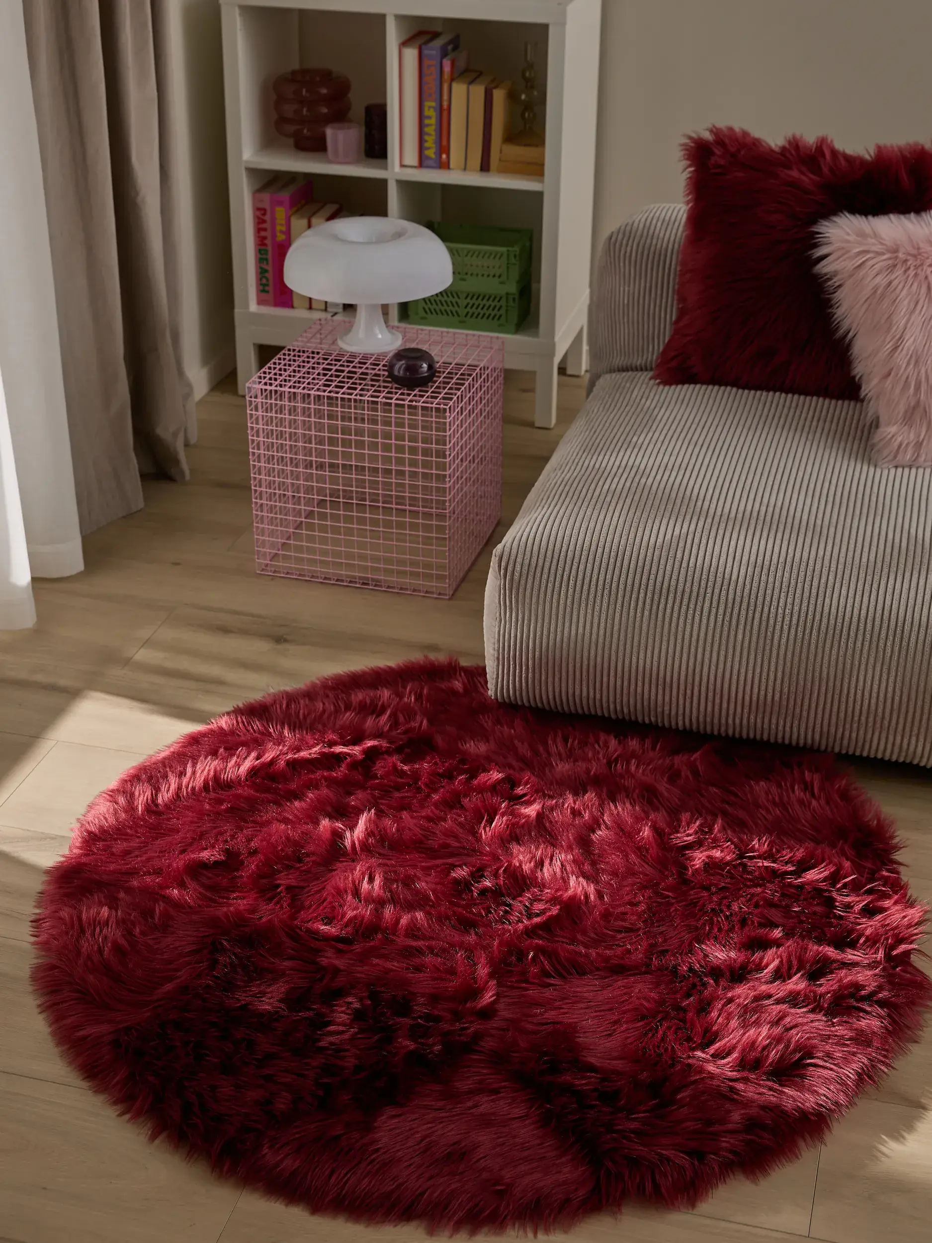 Hoogpolig Vloerkleed Wasbaar Nanuk Bordeaux van 