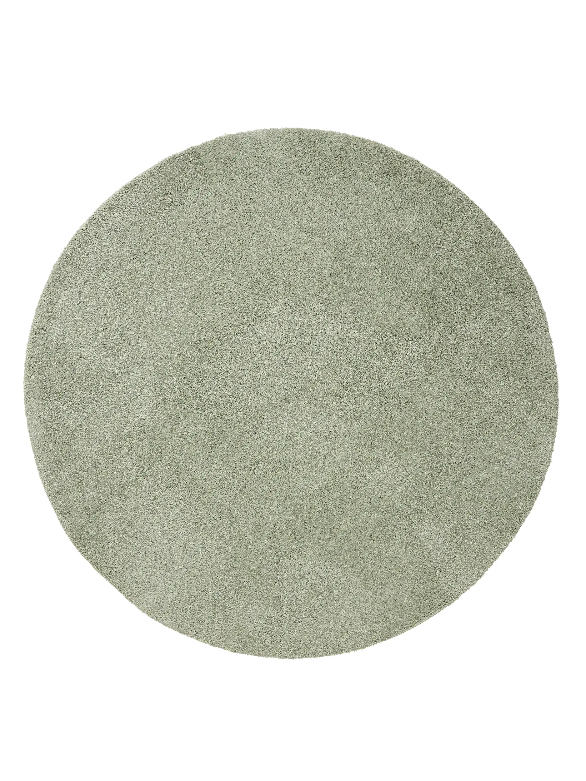 Teppich aus 100% Polyester (Microfiber) in Grün mit 100% Polyester (Microfiber) hohem Flor von benuta Nest