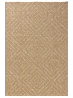 Alfombra de exterior & interior Como Marrón claro