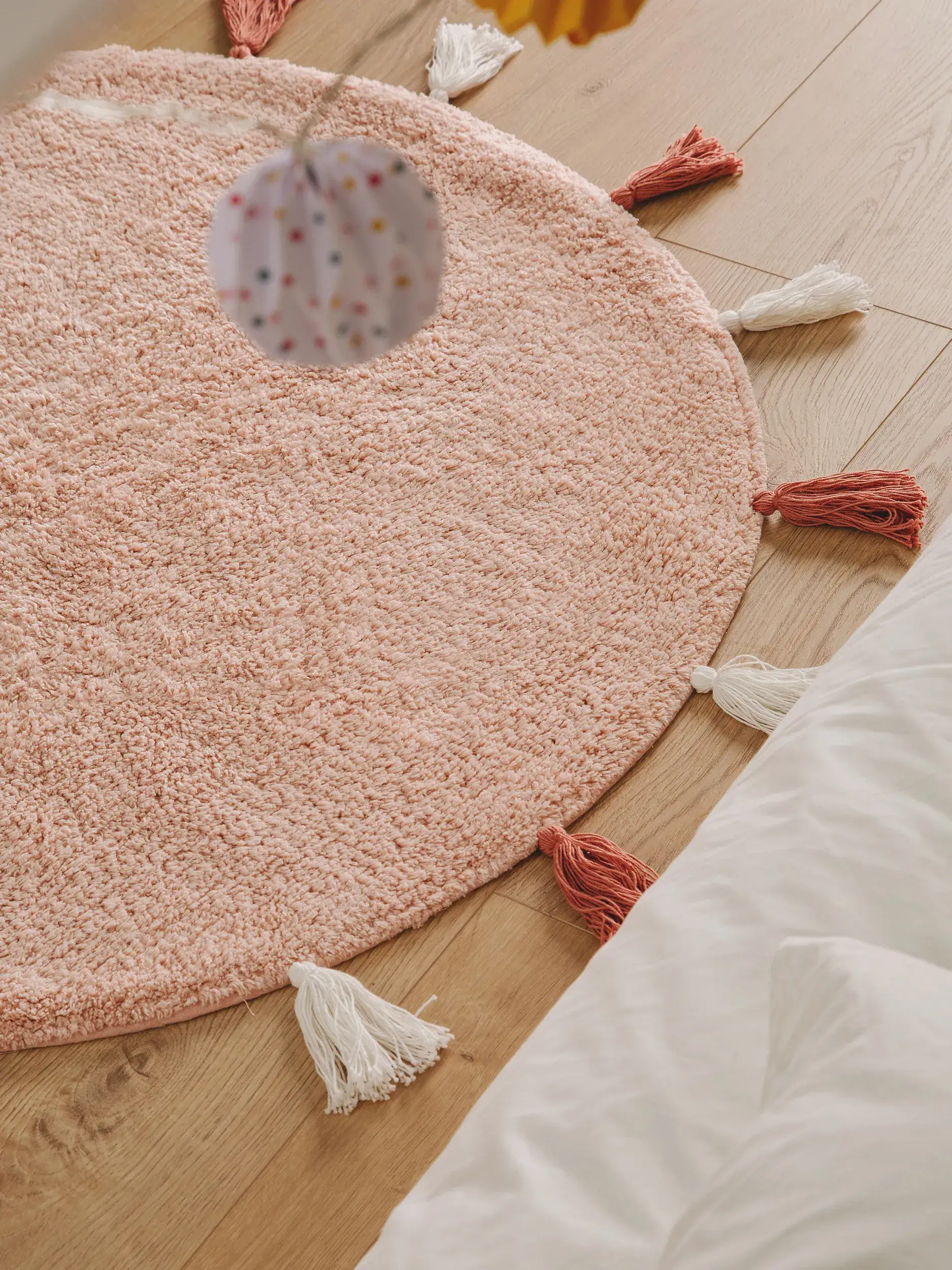 Rug made of 100% Baumwolle in Rosa with a 100% Baumwolle high pile by Lytte