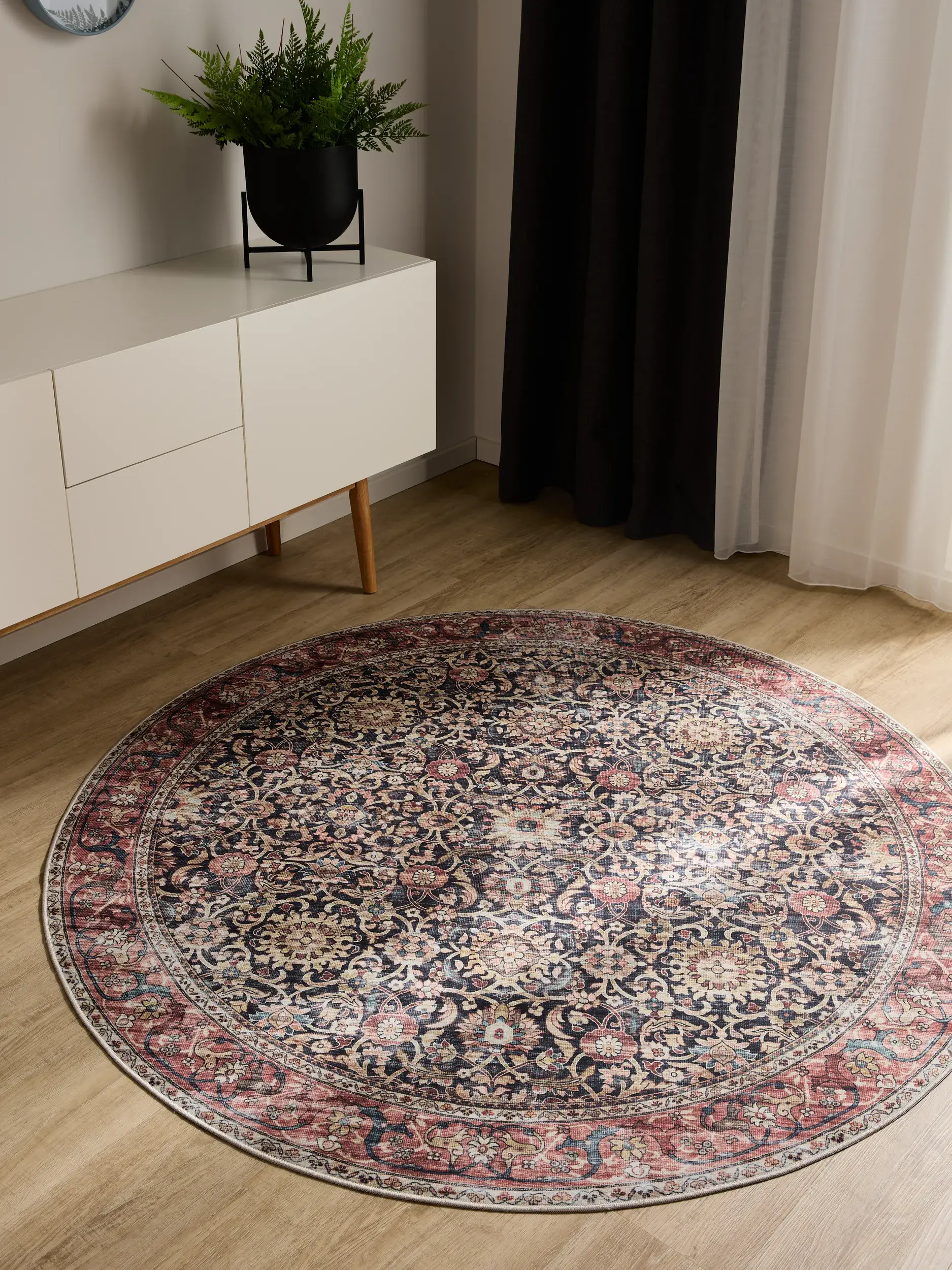 Rug made of 100% Polyester in Multicolour with a 100% Polyester high pile by benuta Basic