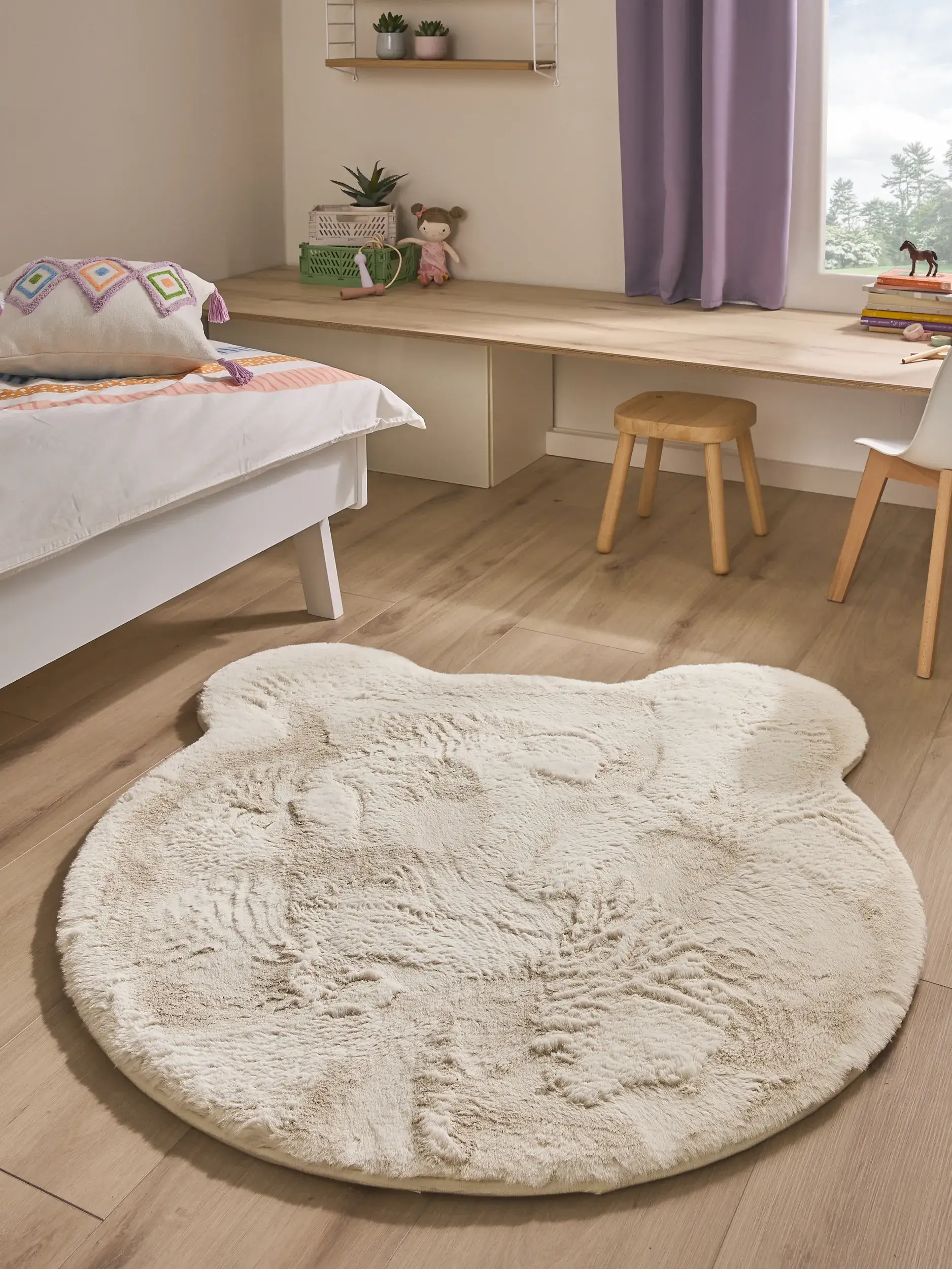Teppich Dave aus 100% Polyester in Beige von Lytte