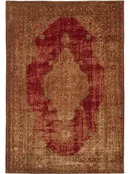 Tapis tissé à plat Stay Beige/Rouge