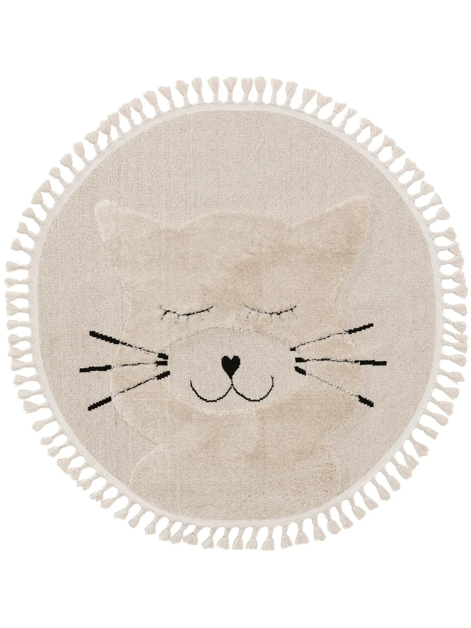 Tappeto di 100% Poliestere in Beige con pelo alto 100% Poliestere da Lytte