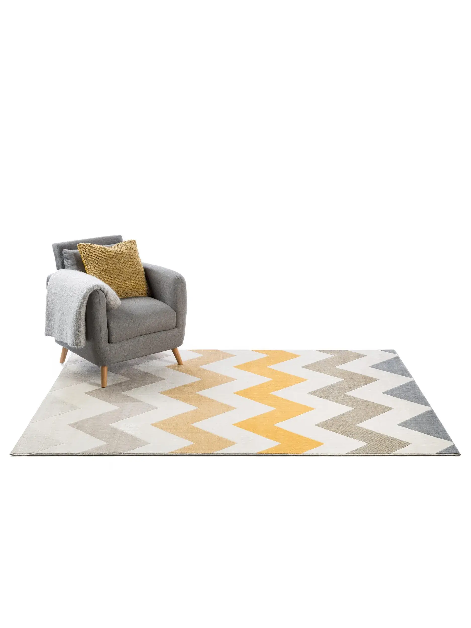 Rug made of 100% Polypropylen in Gelb with a 100% Polypropylen high pile by benuta Pop