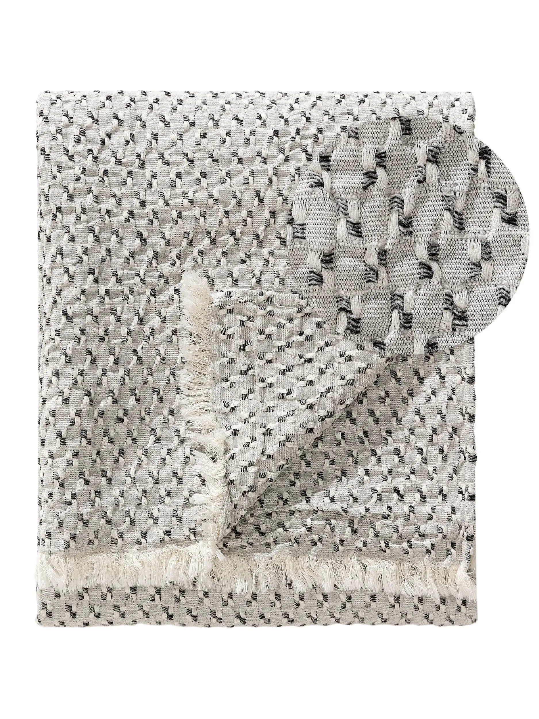 Decke Vanida Grau im Design  aus  von benuta Pure