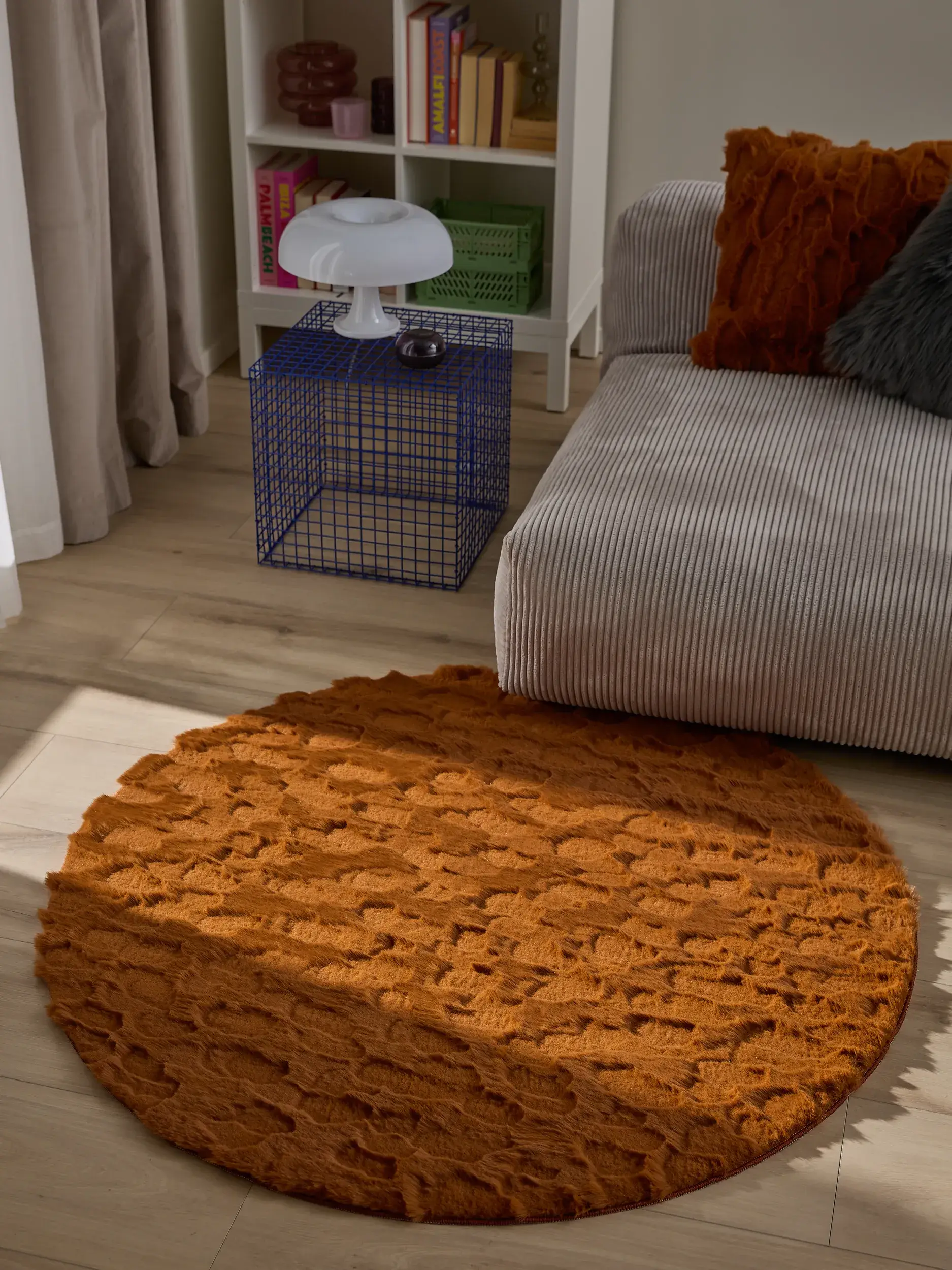 Koberec z 100% Polyester v Orange s vlasem výšky 100% Polyester od benuta Pop