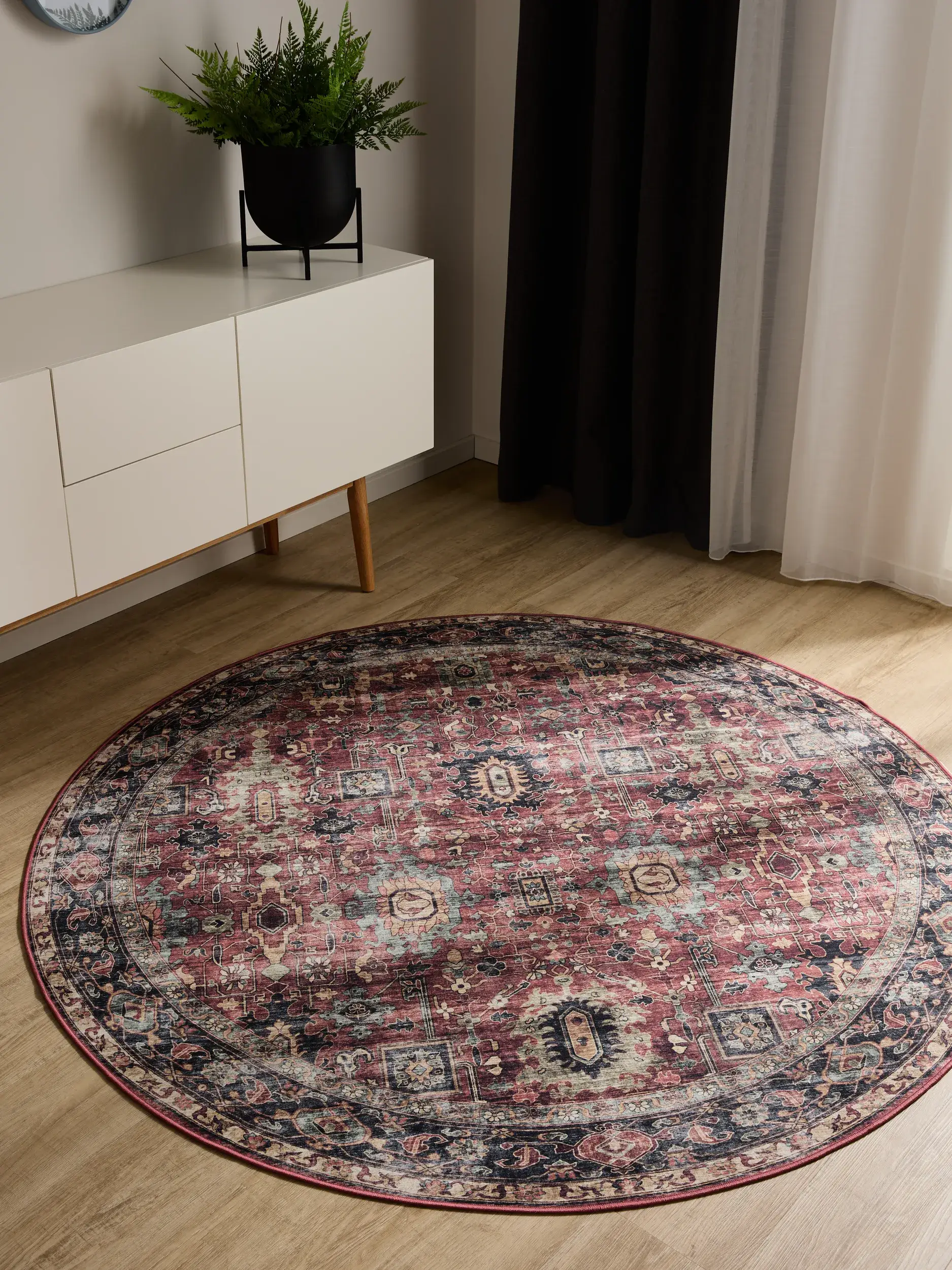 Rug made of 100% Polyester in Multicolour with a 100% Polyester high pile by benuta Basic