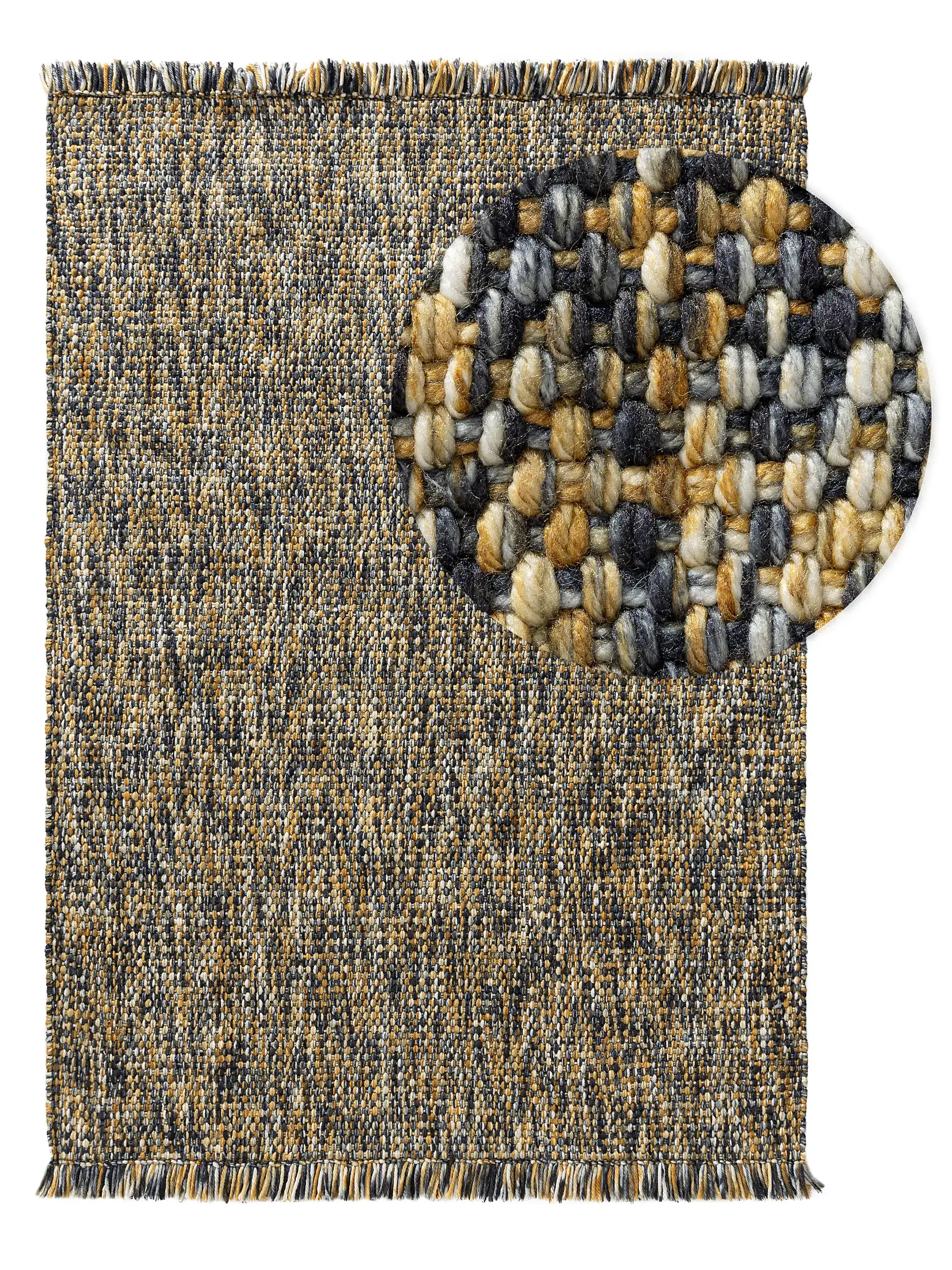 Alfombra de 100% Poliéster (PET reciclado) en Amarillo con un pelo de {{Placeholder_Pile Height}} de altura de benuta POP