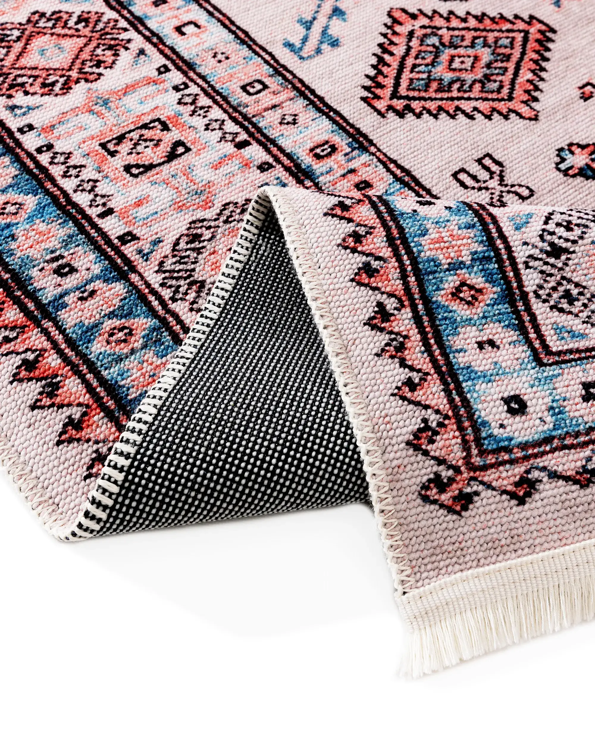 Tapijt van 70% Polyester, 30% Katoen in Veelkleurig met een 70% Polyester, 30% Katoen hoge pool van benuta POP