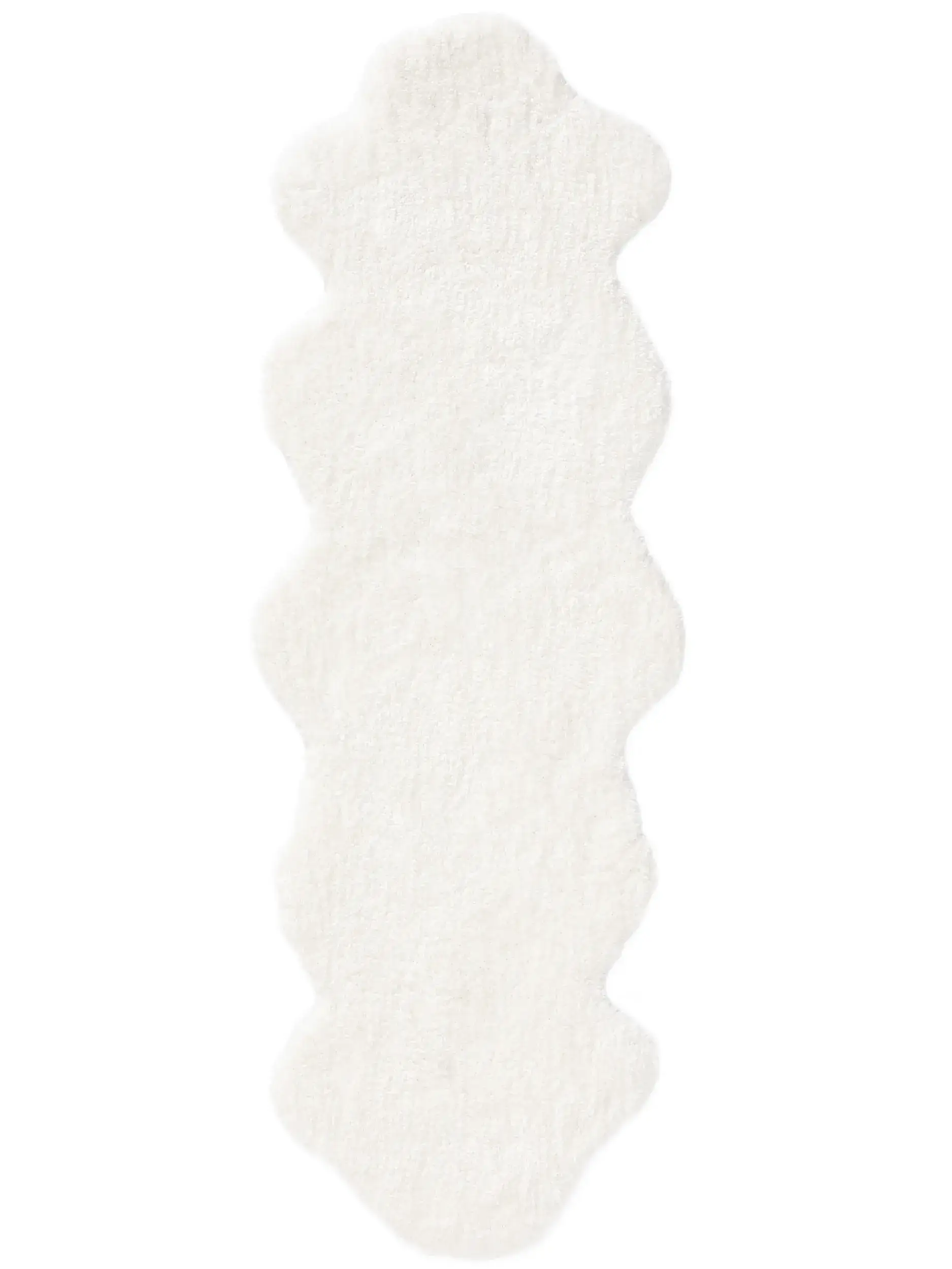 Tapis en 100% Polyester en Blanc avec une pile de 100% Polyester de hauteur de benuta nest