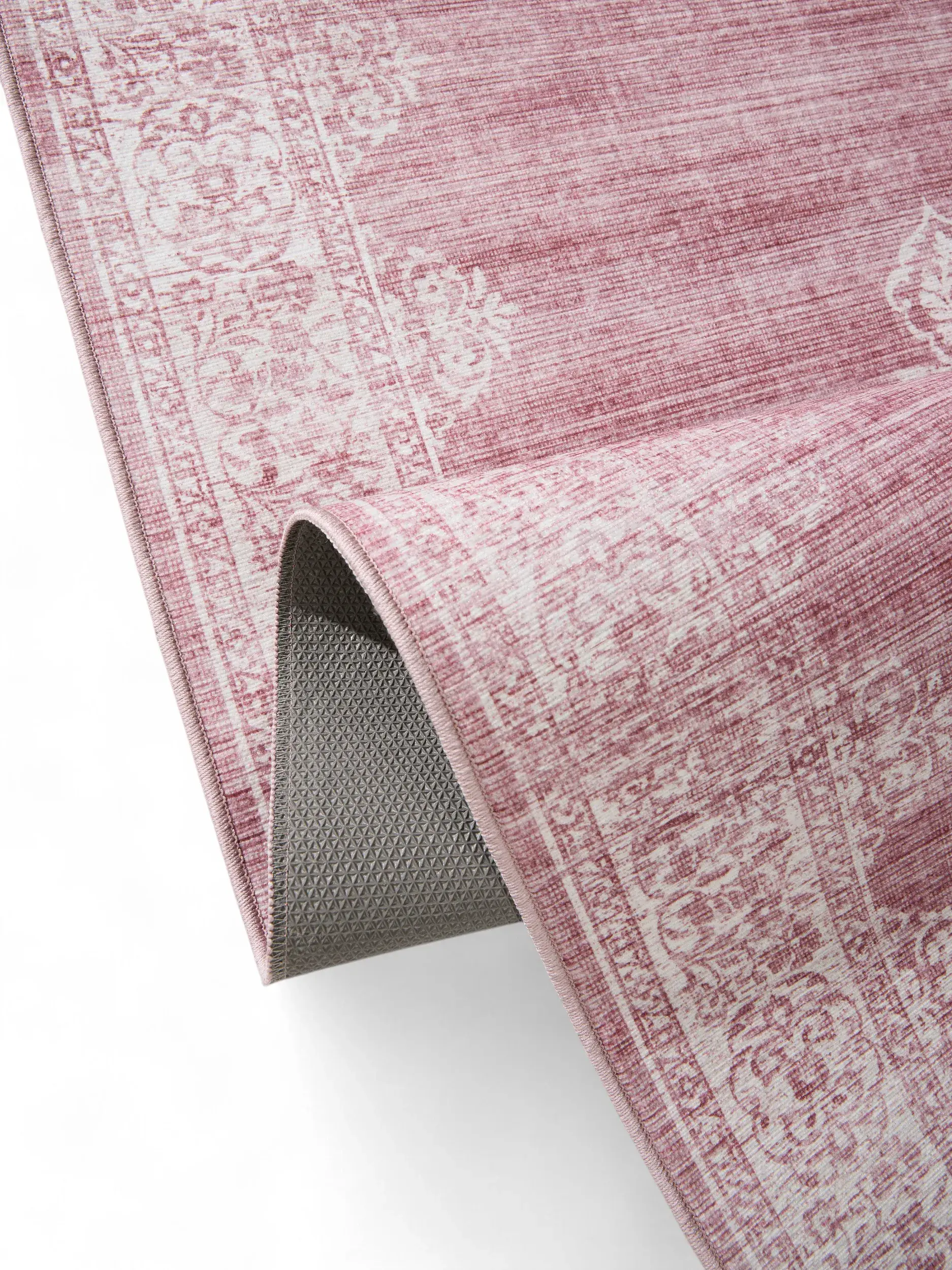 Teppich aus 100% Polyester in Rosa mit 100% Polyester hohem Flor von benuta Pop