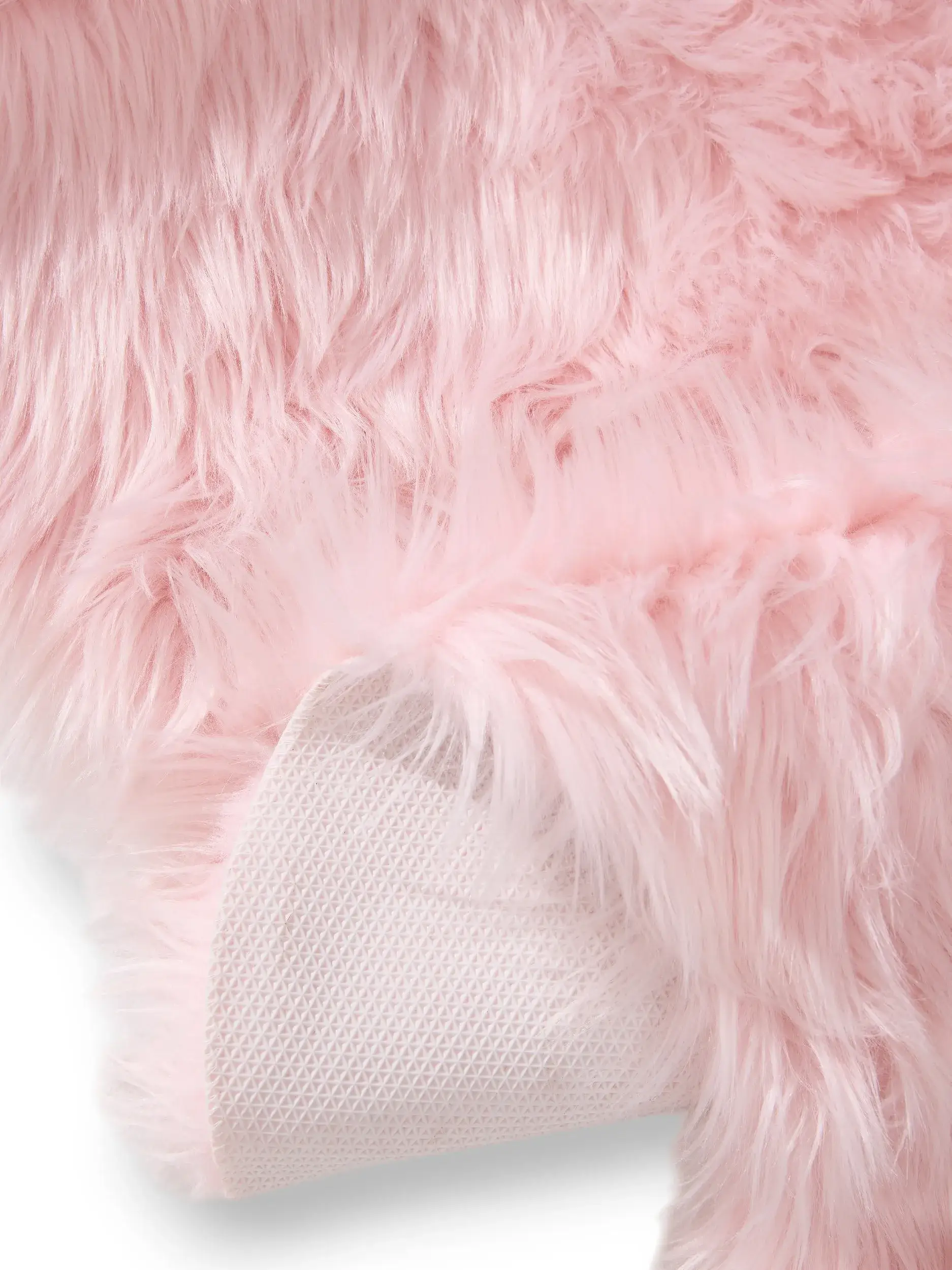 Matta av 70% Polyakryl, 30% Polyester i Rosa med 70% Polyakryl, 30% Polyester hög lugg från benuta POP