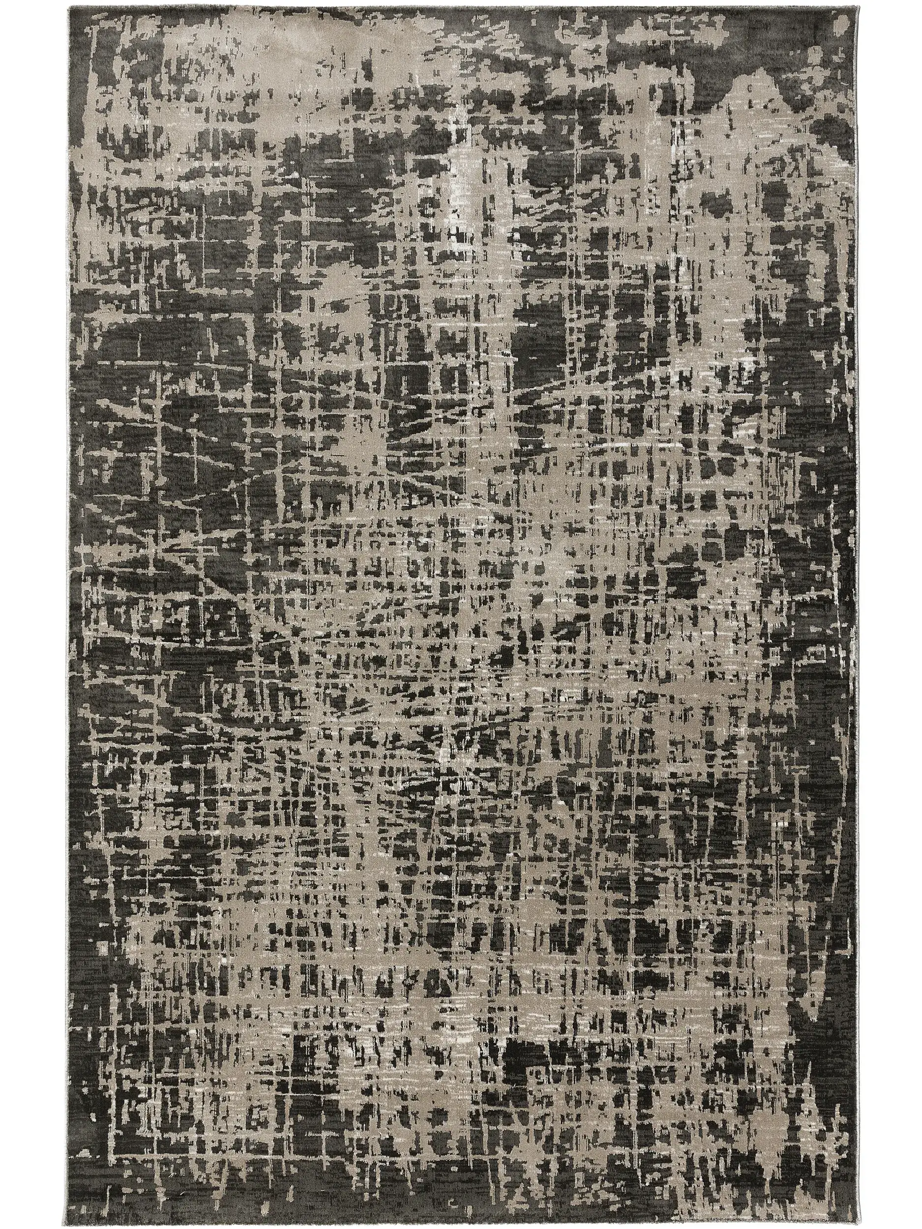 Rug made of 100% Polyester in Grey with a 100% Polyester high pile by benuta Nest