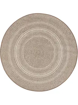 In- & Outdoor Round Rug Metro Cream/Taupe