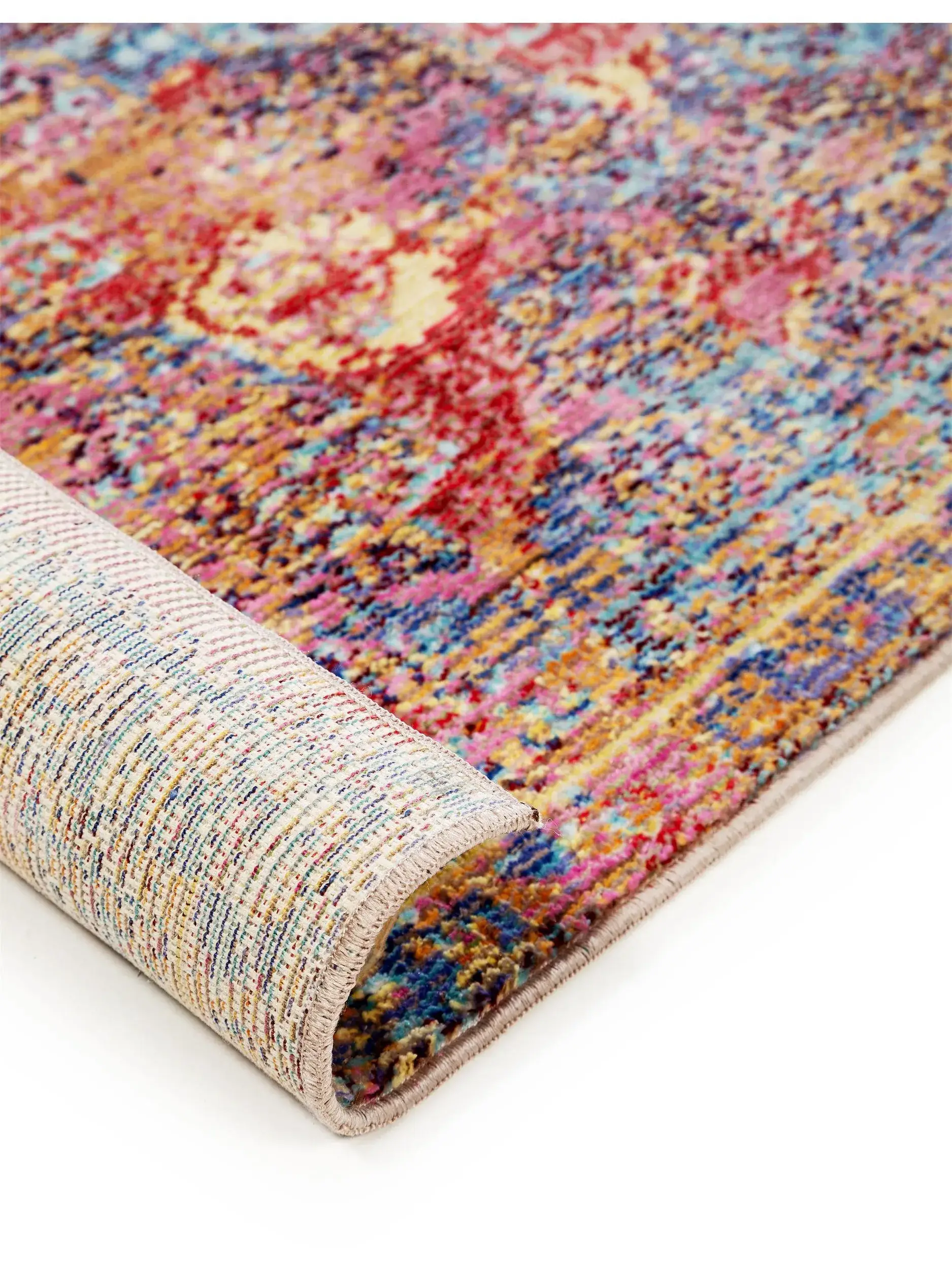 Teppich aus 100% Polyester in Multicolor mit 100% Polyester hohem Flor von benuta