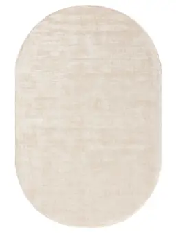 Alfombra viscosa Oval Nova Crema