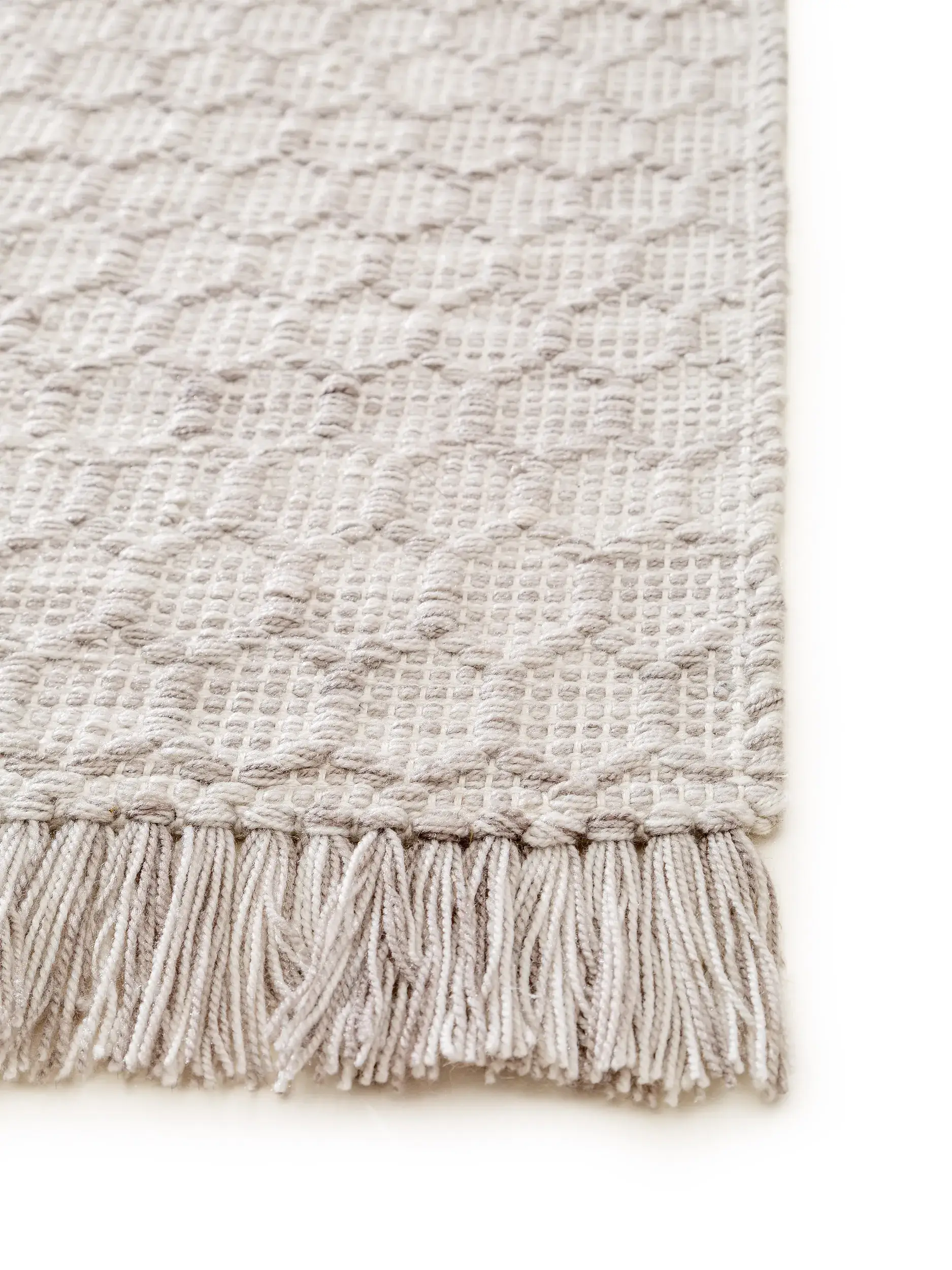 Tappeto Mimpi di 100% poliestere (riciclaggio PET) in Grigio di benuta pure