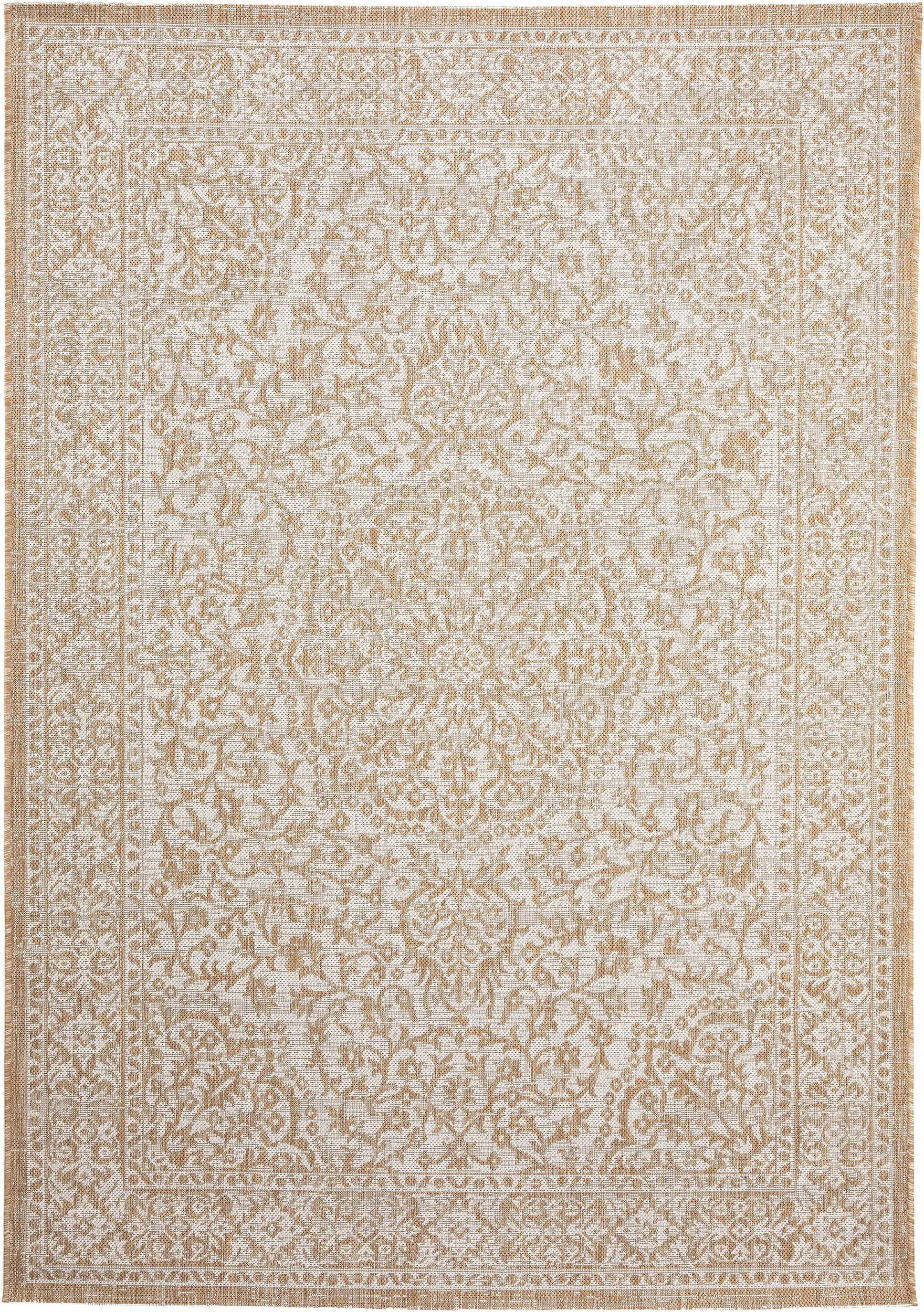 Teppich aus 100% Polypropylen in Beige mit 100% Polypropylen hohem Flor von benuta Nest