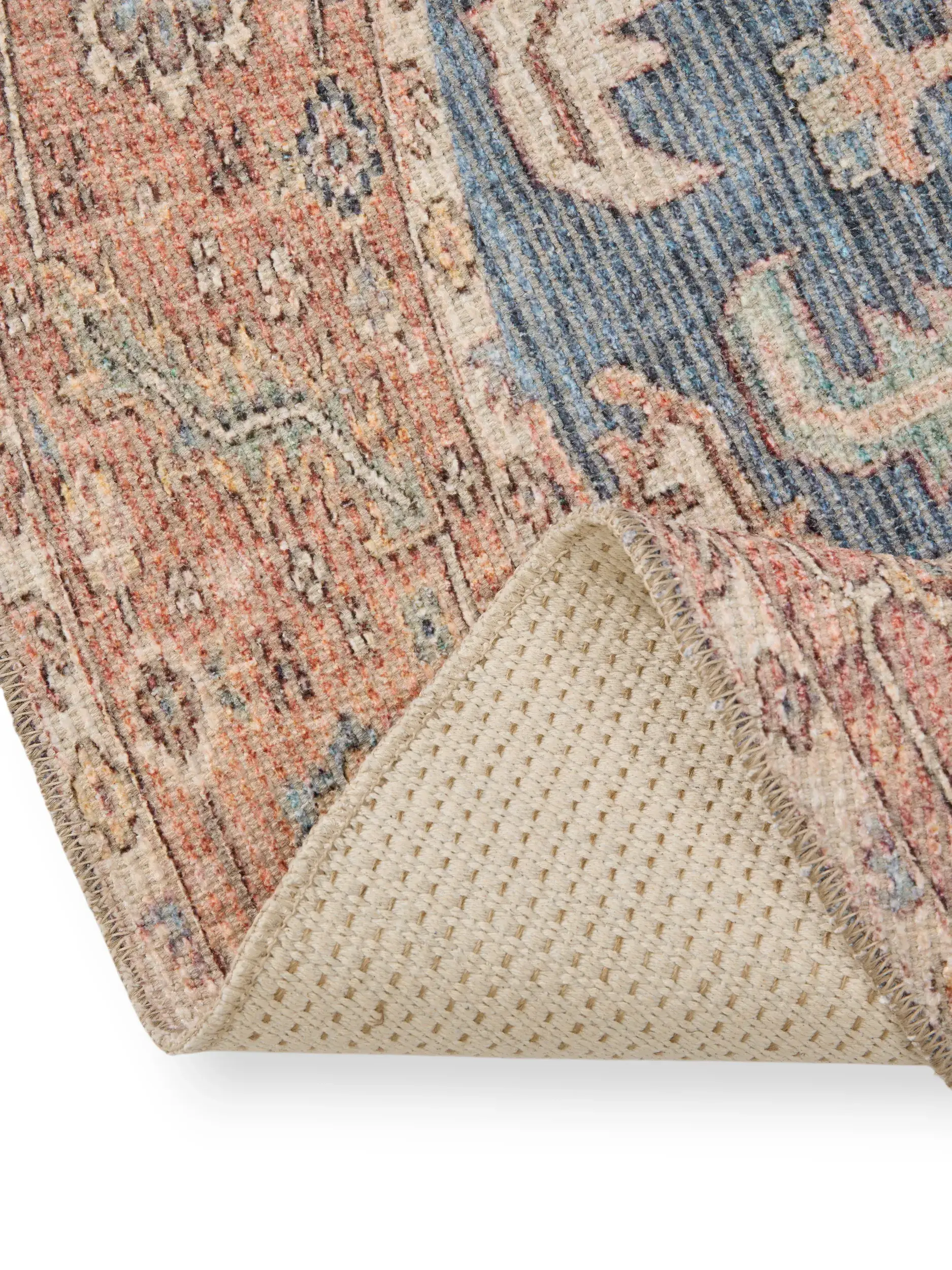 Teppich aus 50% Polyester, 50% Polycotton in Multicolor mit 50% Polyester, 50% Polycotton hohem Flor von benuta Nest