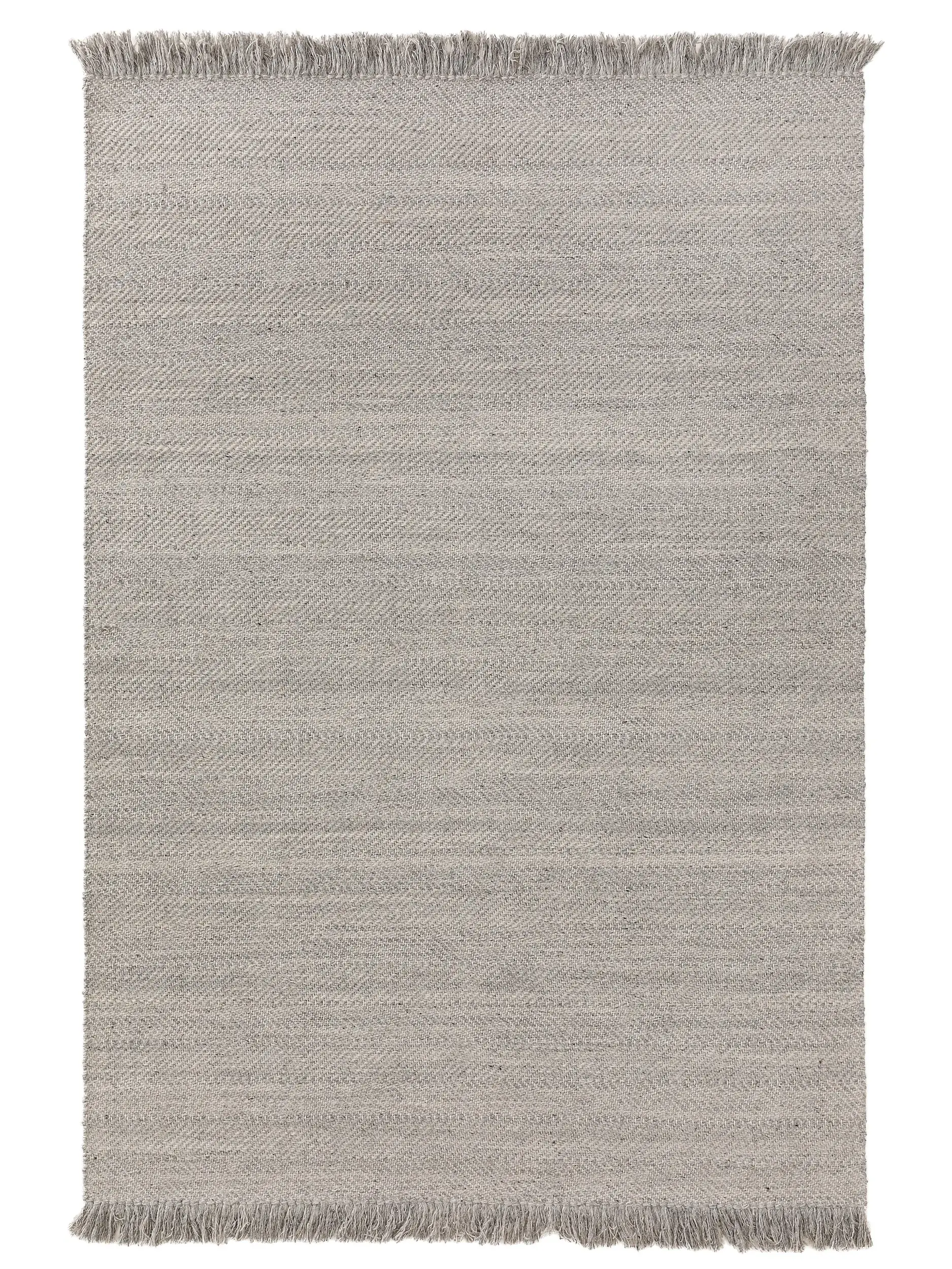 Alfombra de 60% Lana, 20% Algodón, 20% Poliéster en Gris con un pelo de {{Placeholder_Pile Height}} de altura de benuta pure