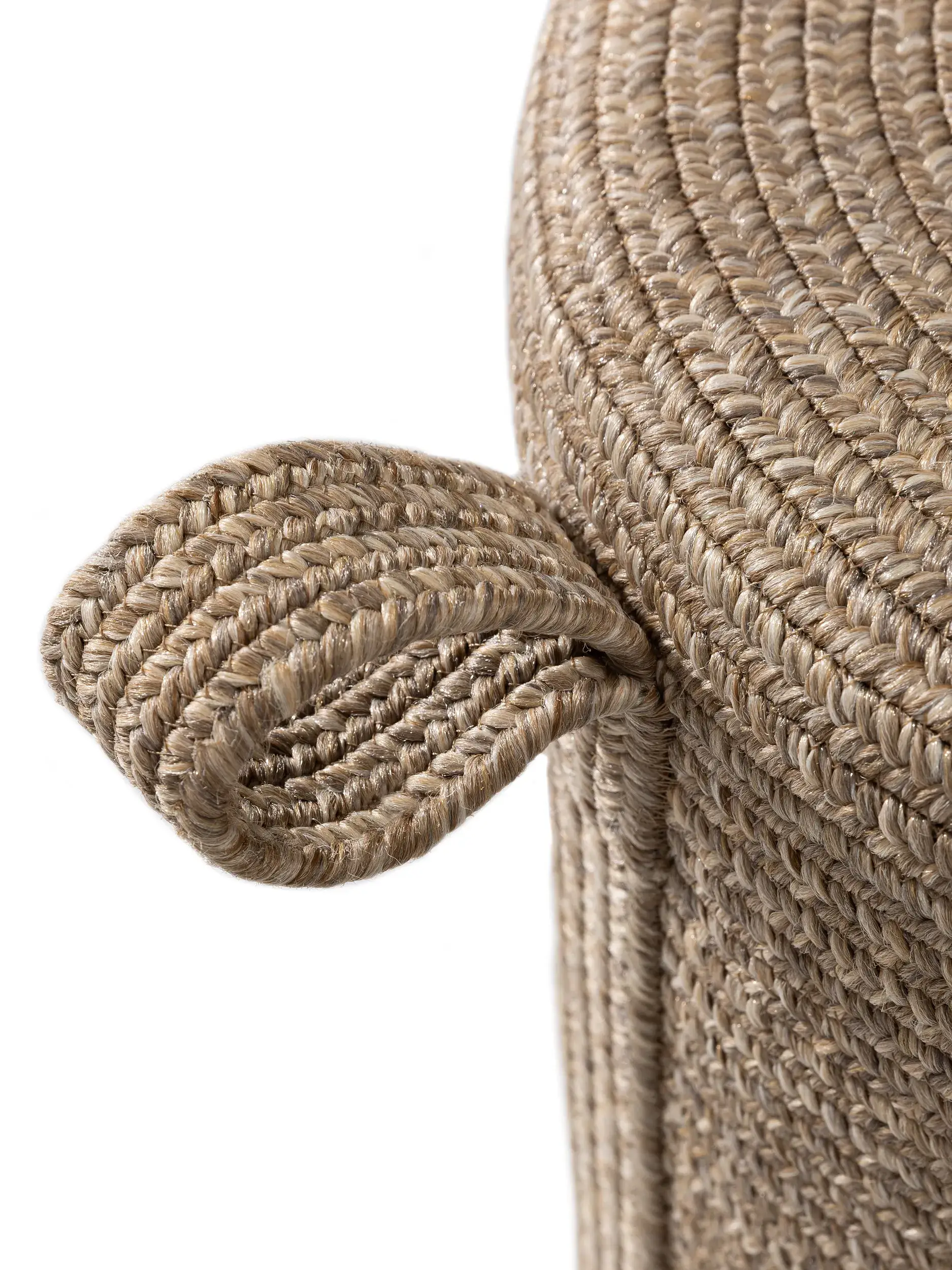 In- & Outdoor Pouf Noe Natur Einfarbig-suunnittelussa, valmistettu 100% polypropeeniaista, benuta Finestin toimesta