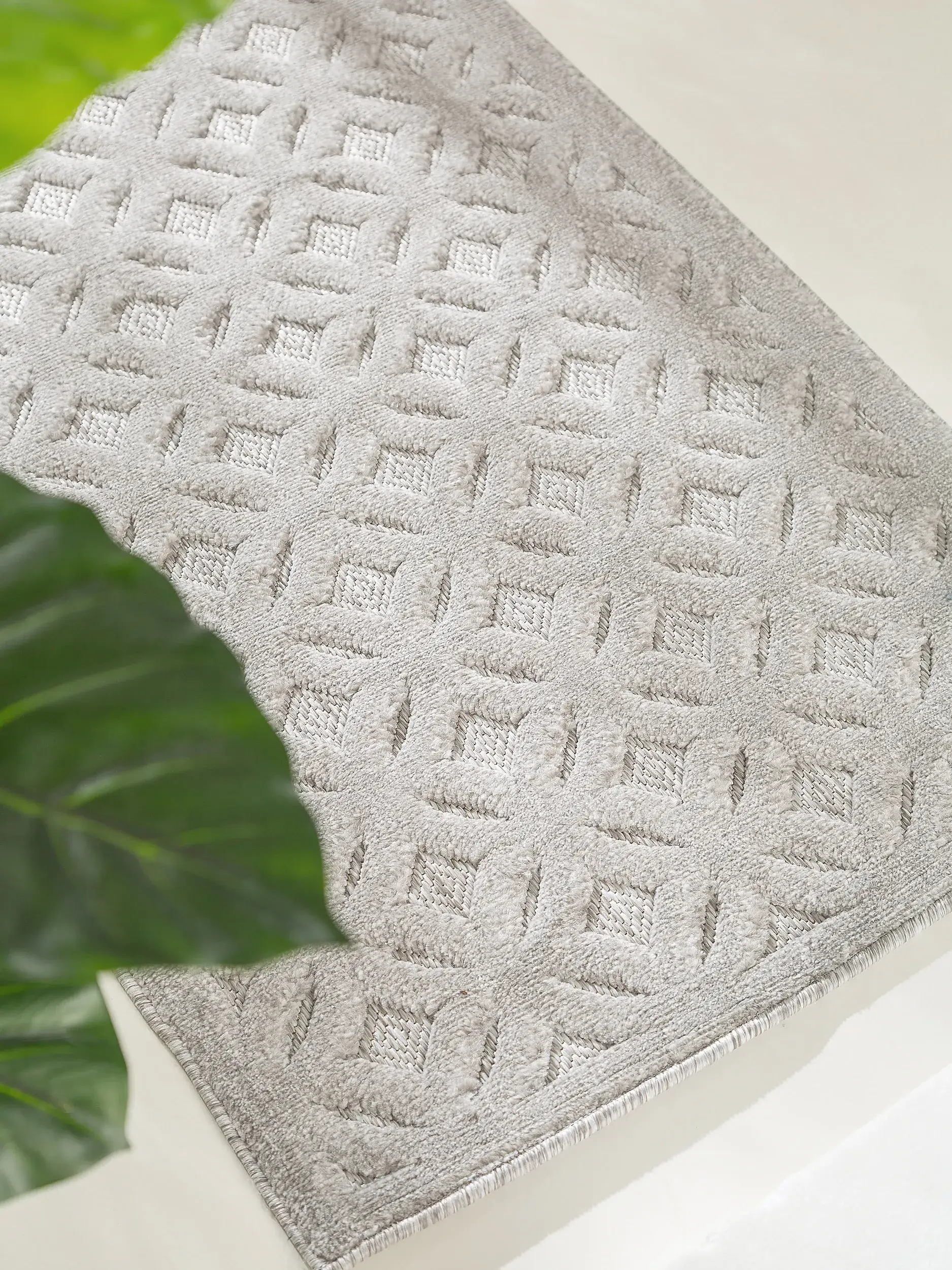Teppich Bonte aus 100% Polypropylen in Grau von benuta Nest