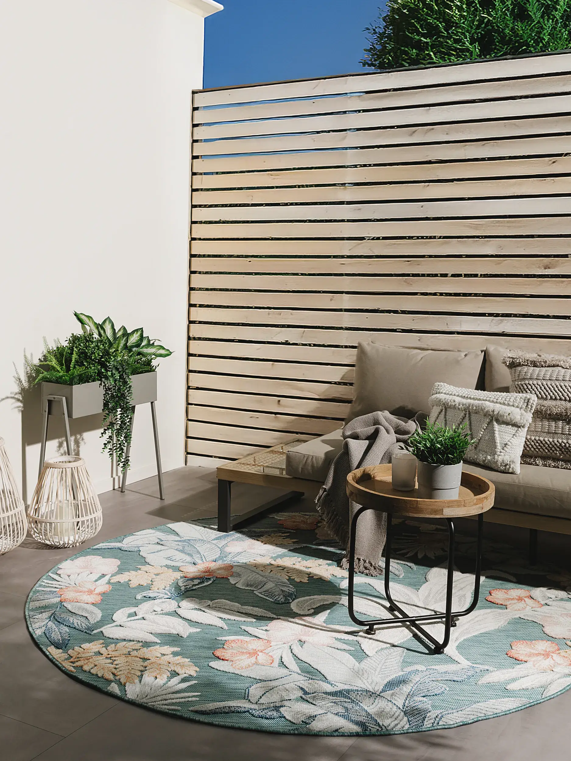 Rug made of 100% Polypropylen in Multicolour with a 100% Polypropylen high pile by benuta Basic