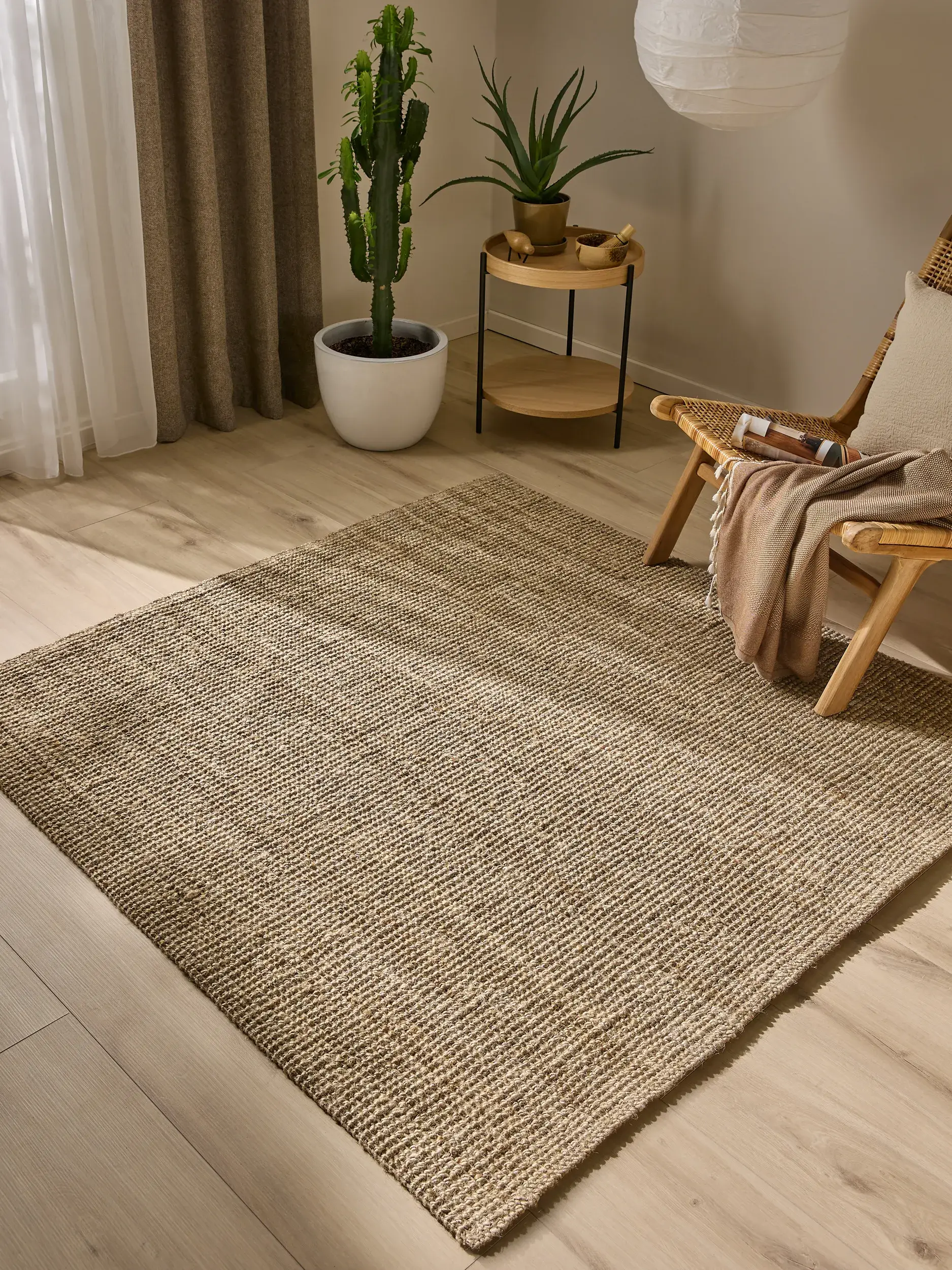 Rug Svea made of 100% Jute in Brown by benuta Pure