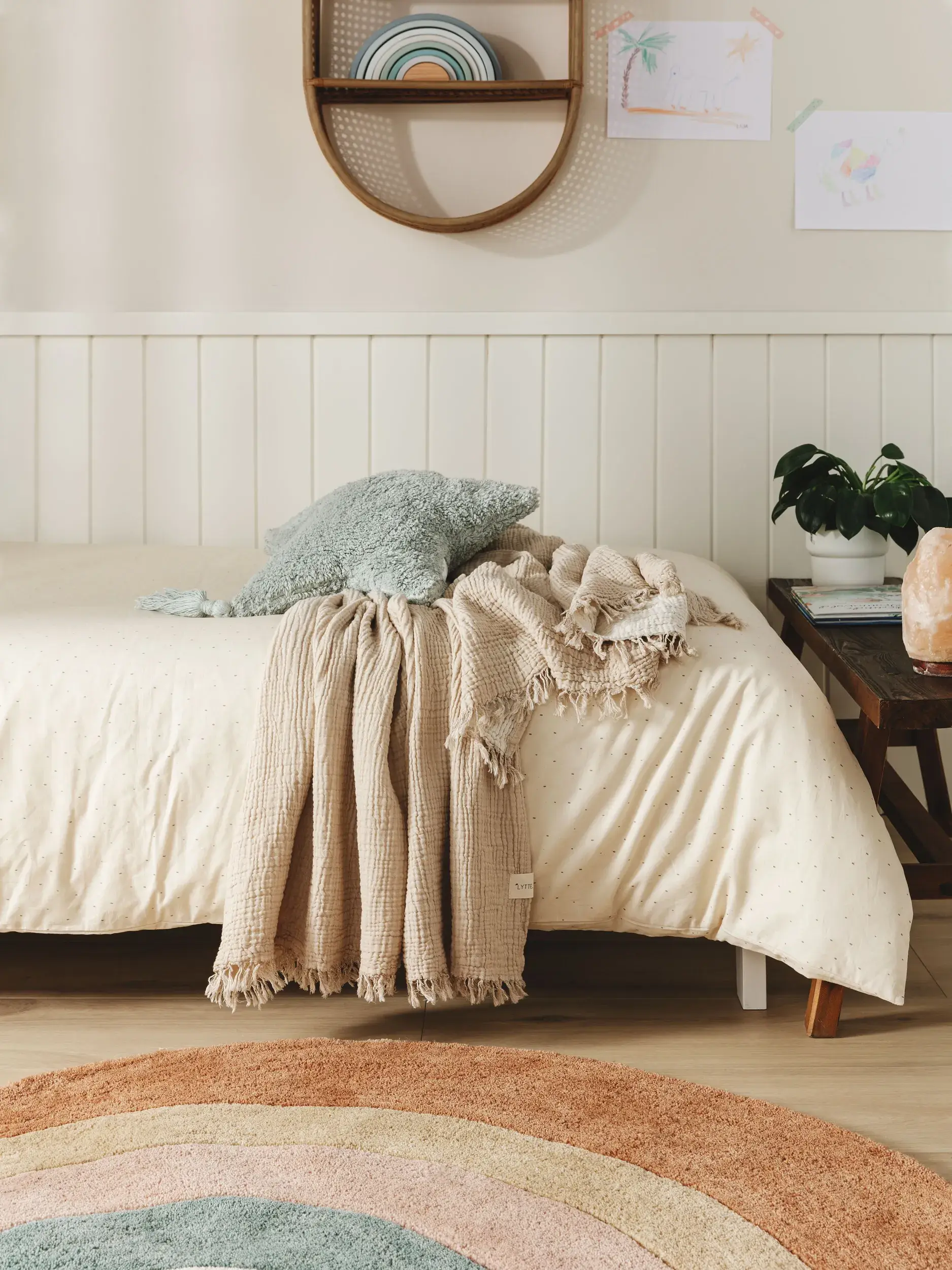 Baumwolldecke Lilo Cream/Beige im Design  aus  von Lytte