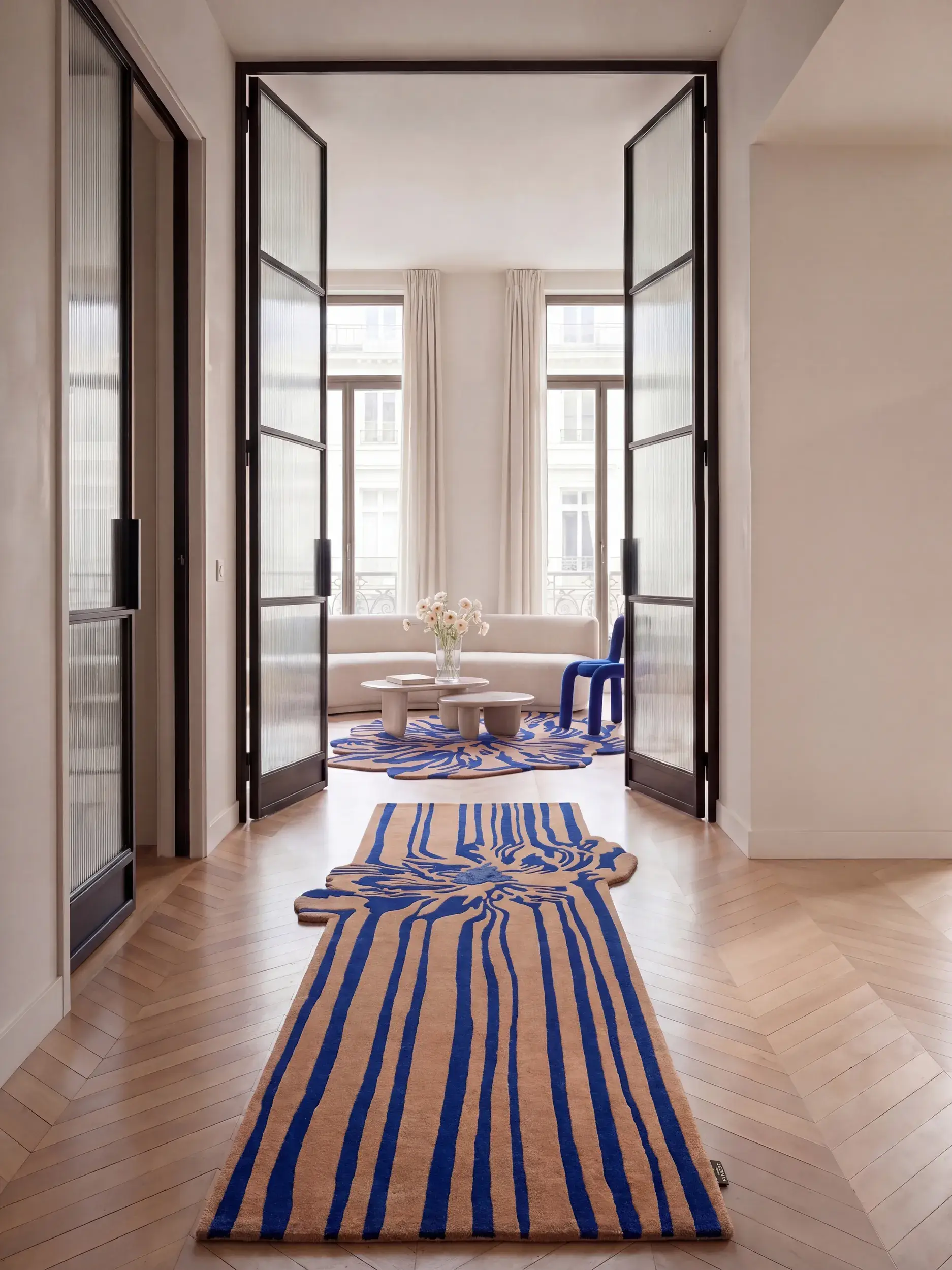 Tapis Lilya en 98% Laine (50% de Nouvelle-Zélande), 2% Lyocell (TENCEL™) en  de benuta Finest